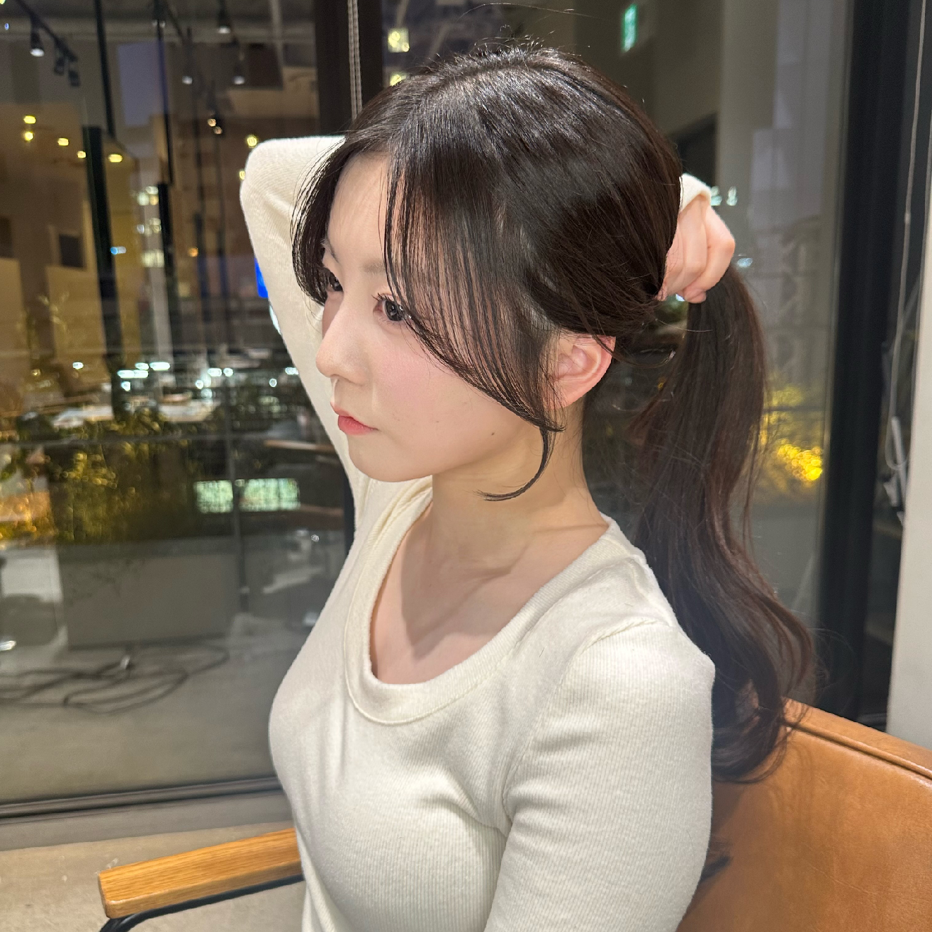 前髪、顔周りカット+透明感カラー+トリートメント♪