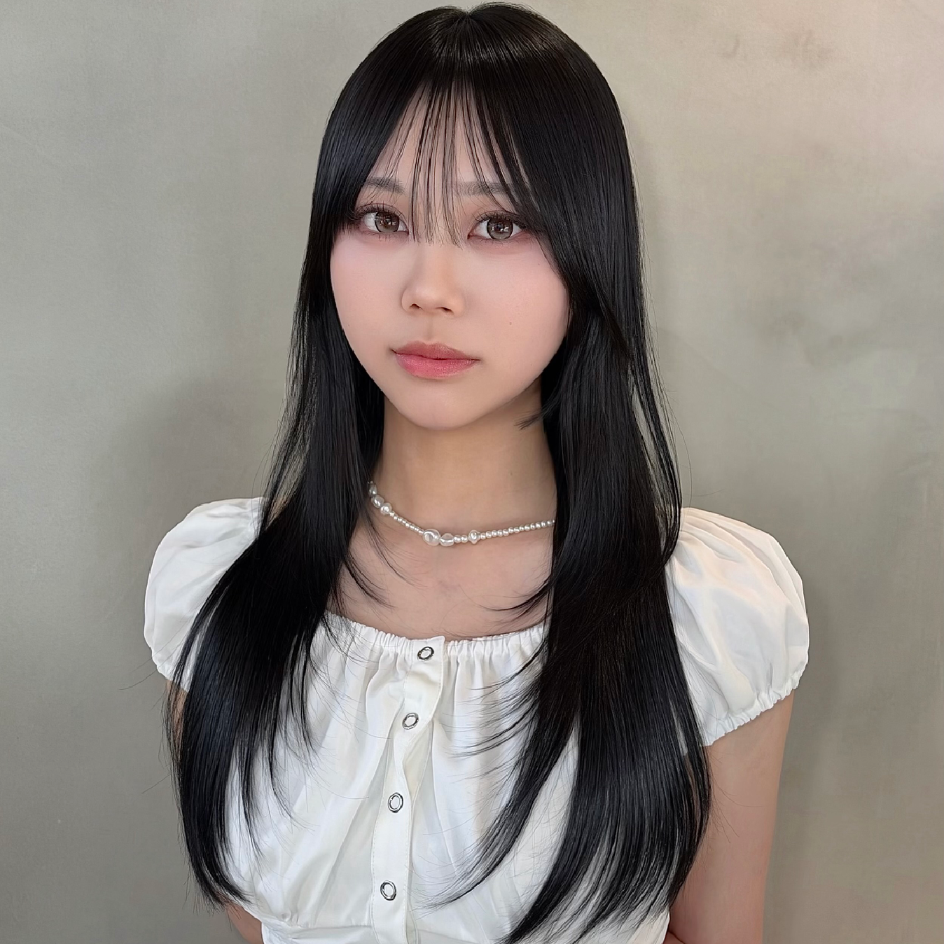 🤎小顔見せカット＋ワンカラー＋縮毛矯正🫧✨