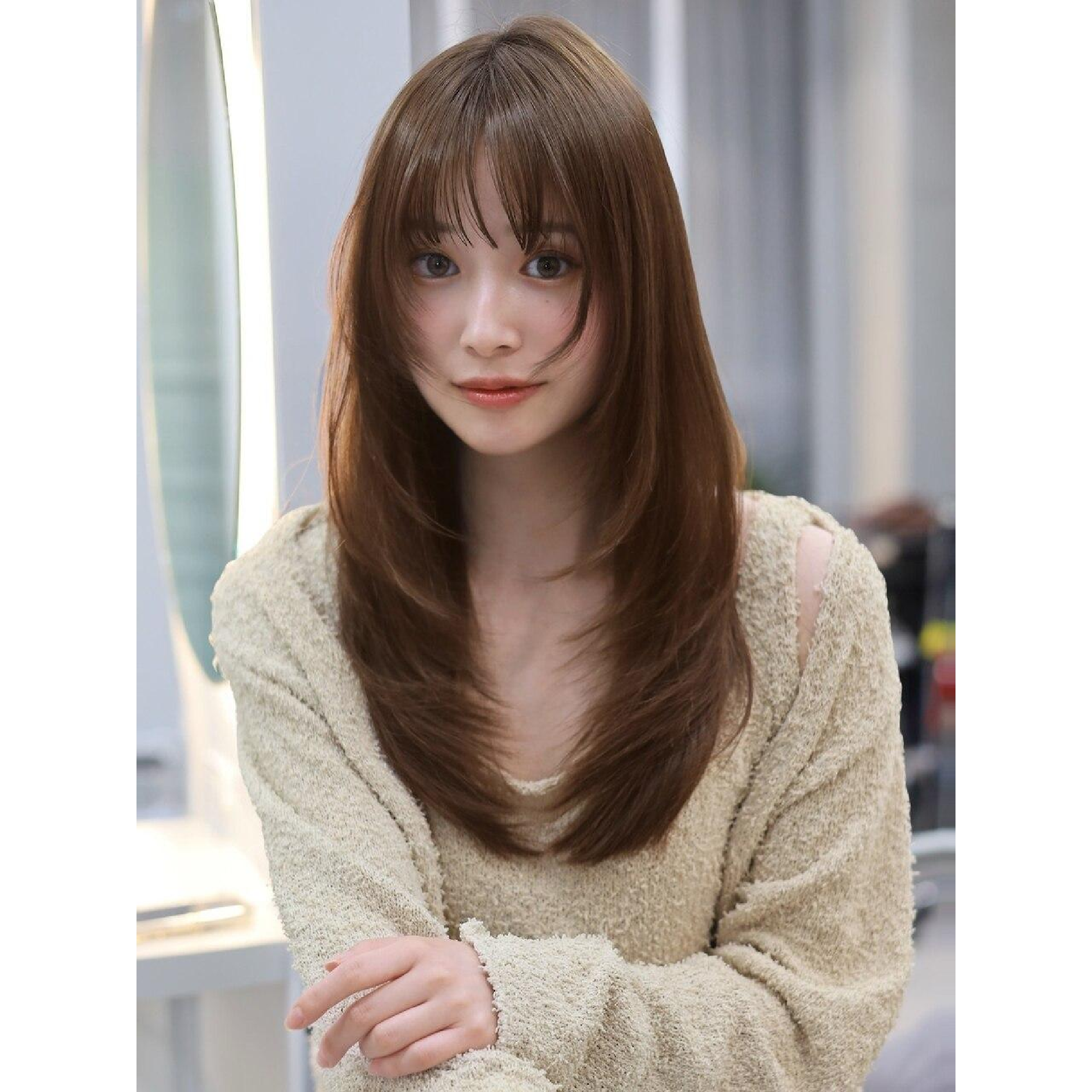 【癖が気になる方】　艶髪ストレート（縮毛矯正）+カット+3STEPTR