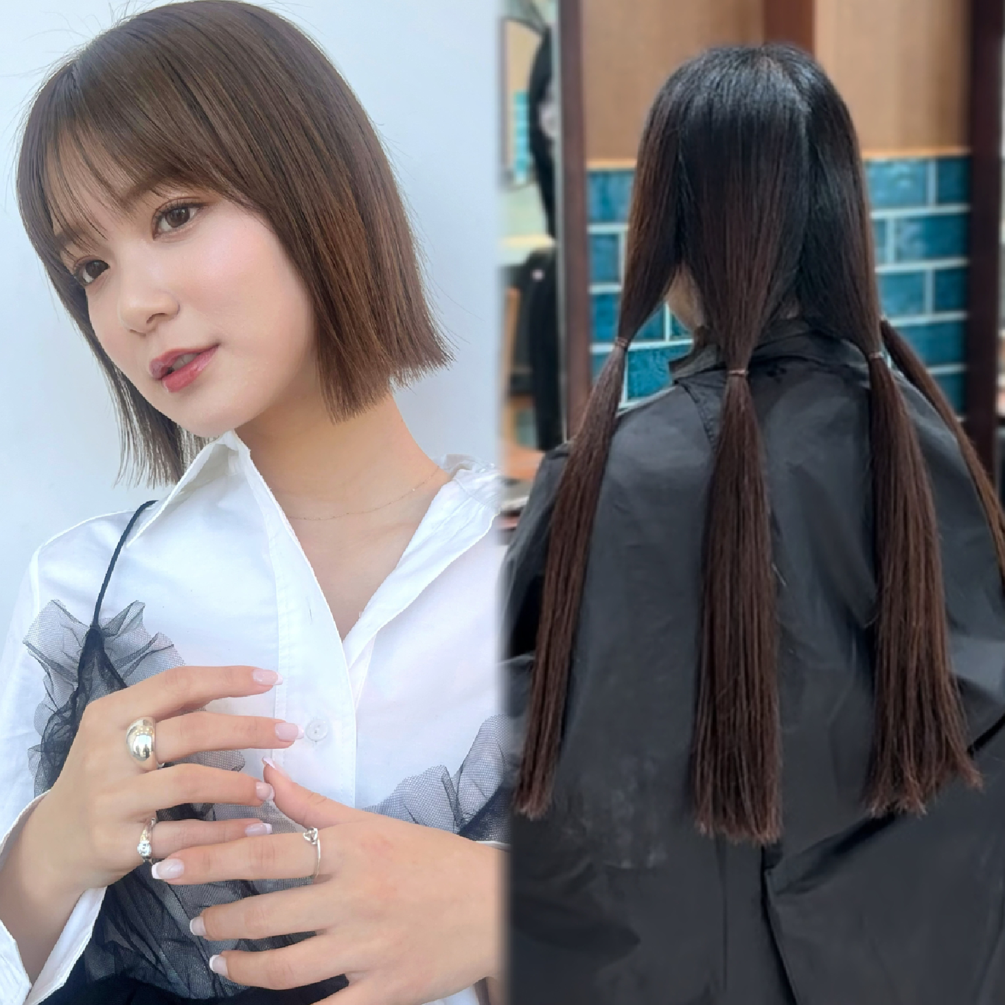 【ヘアドネーションカット】+やわらか縮毛矯正+1stepトリートメント