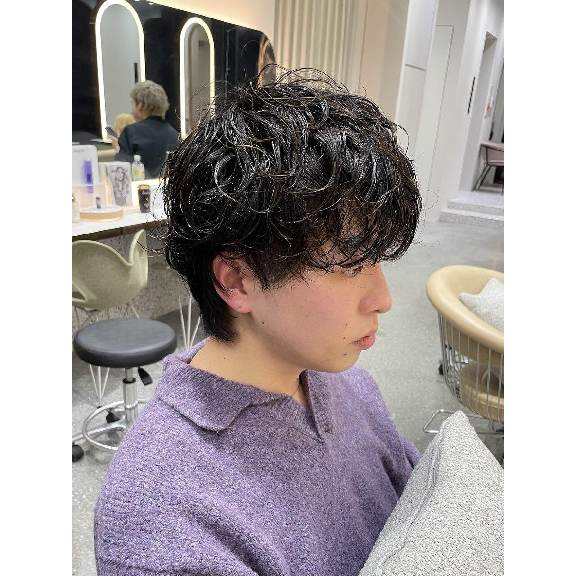 【halca指名限定】メンズカット＋デザインパーマ＋1stepトリートメント/大