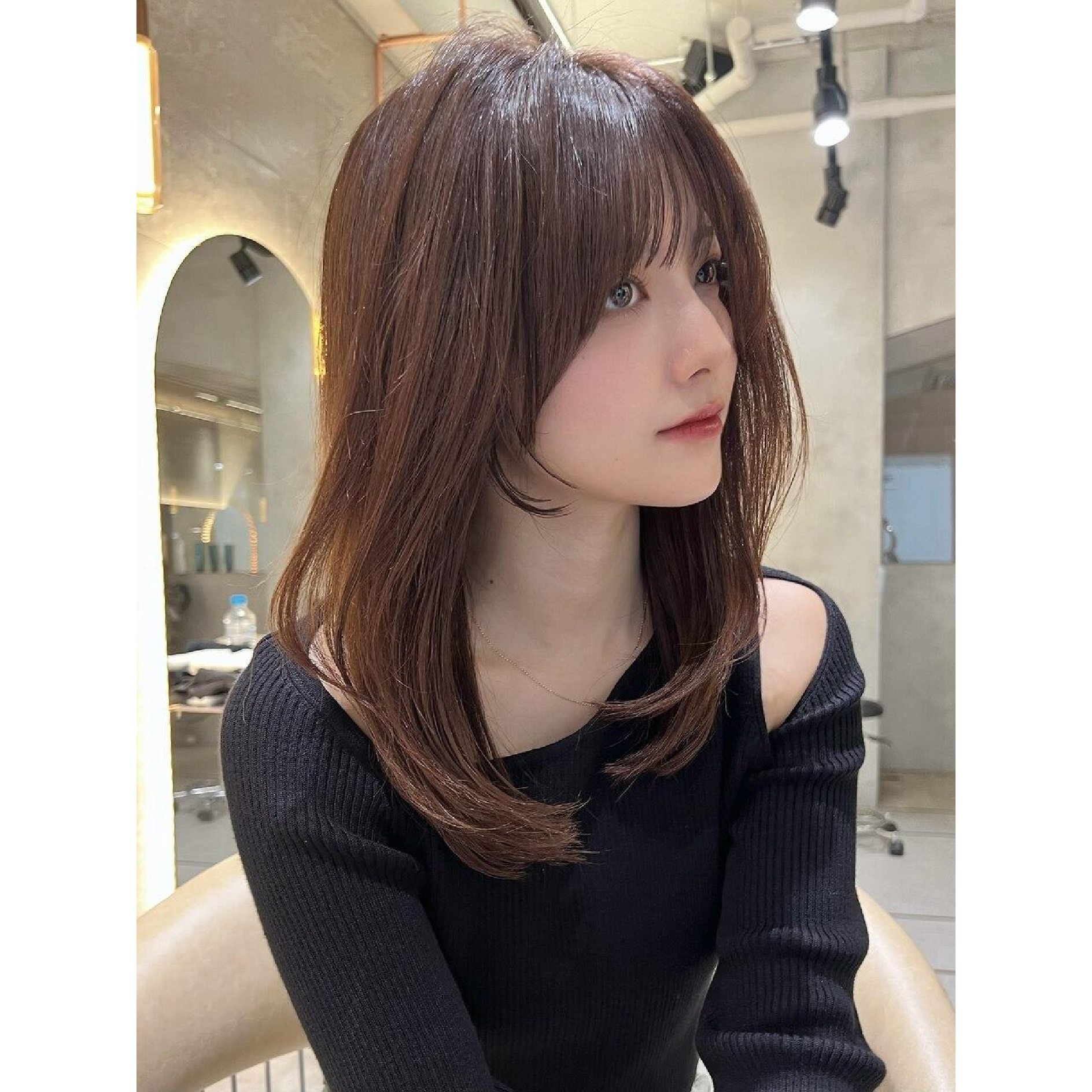 前髪カット＋カラー＋スチームTR￥7600【仙台髪質改善韓国レイヤー前髪仙台】