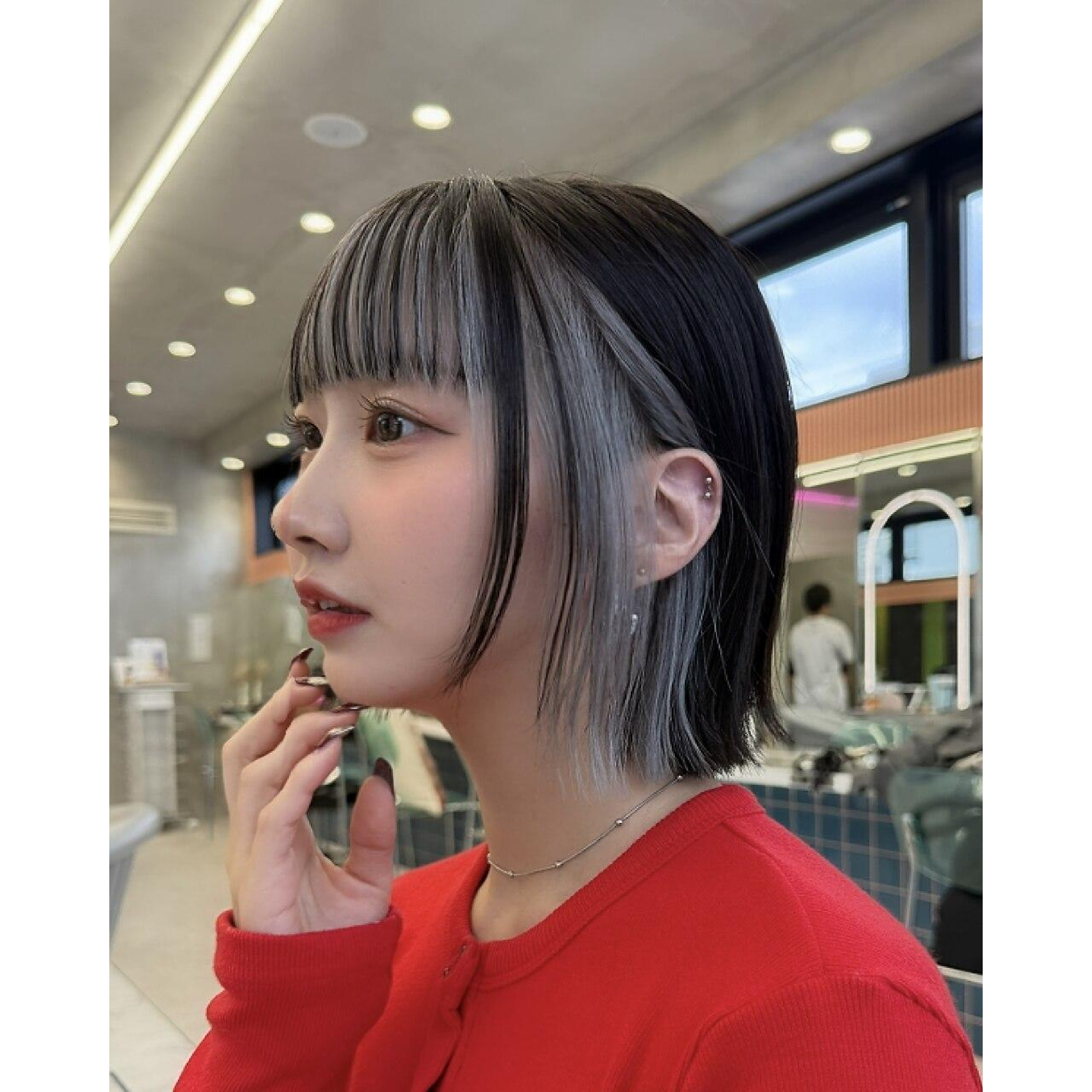 【チラ見せ♪】カット+カラー（ブリーチ込み）+髪質改善トリートメント