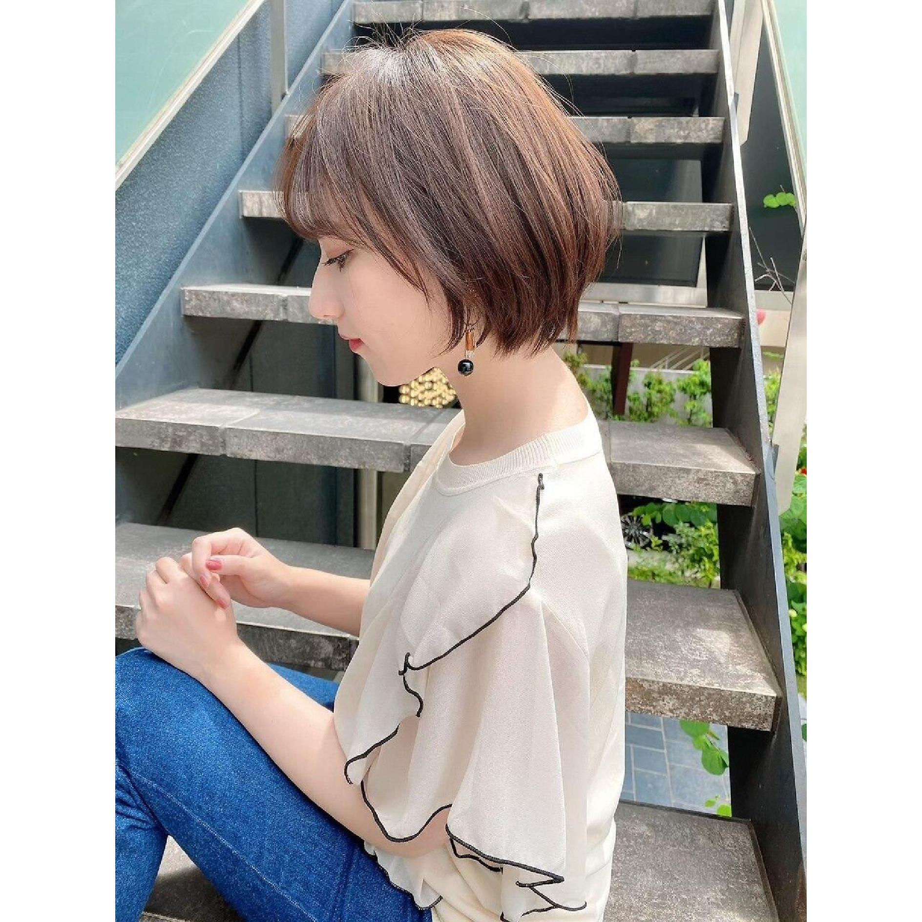 [松本指名限定]丸みショートボブカット＋カラー＋TOKIOトリートメント