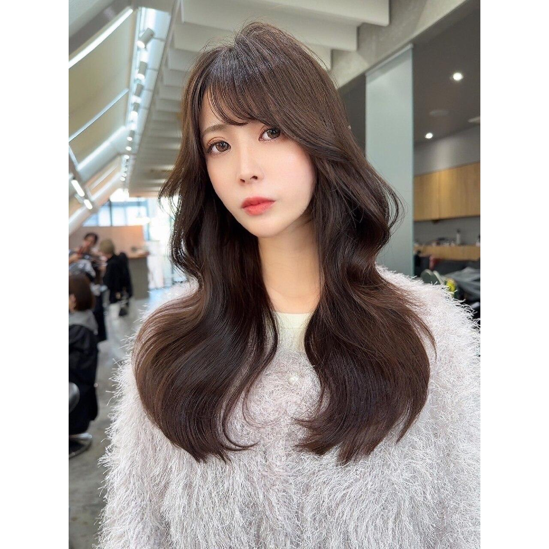 【ゆうか指名限定】韓国風 前髪 顔周りカット＋透明感カラー＋韓国風コテ巻き