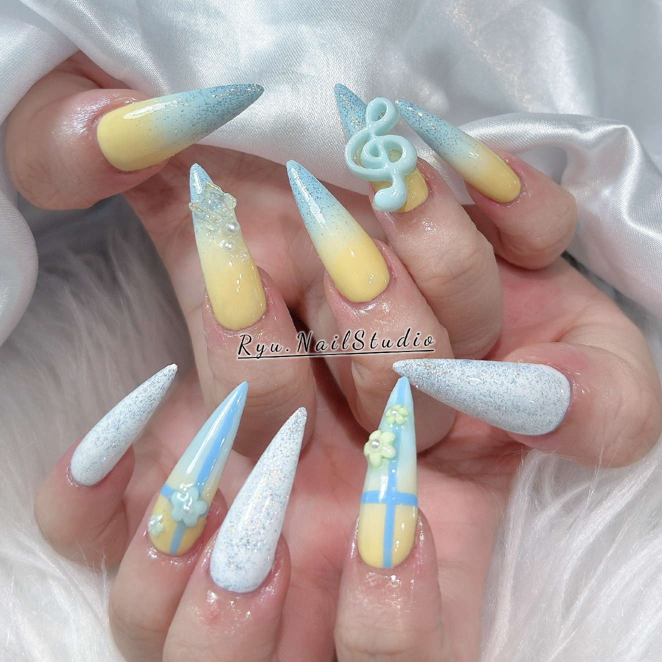 【研修コース】長さ出し➕デザイン持ち込み➕アート4本➕パーツ付け放題