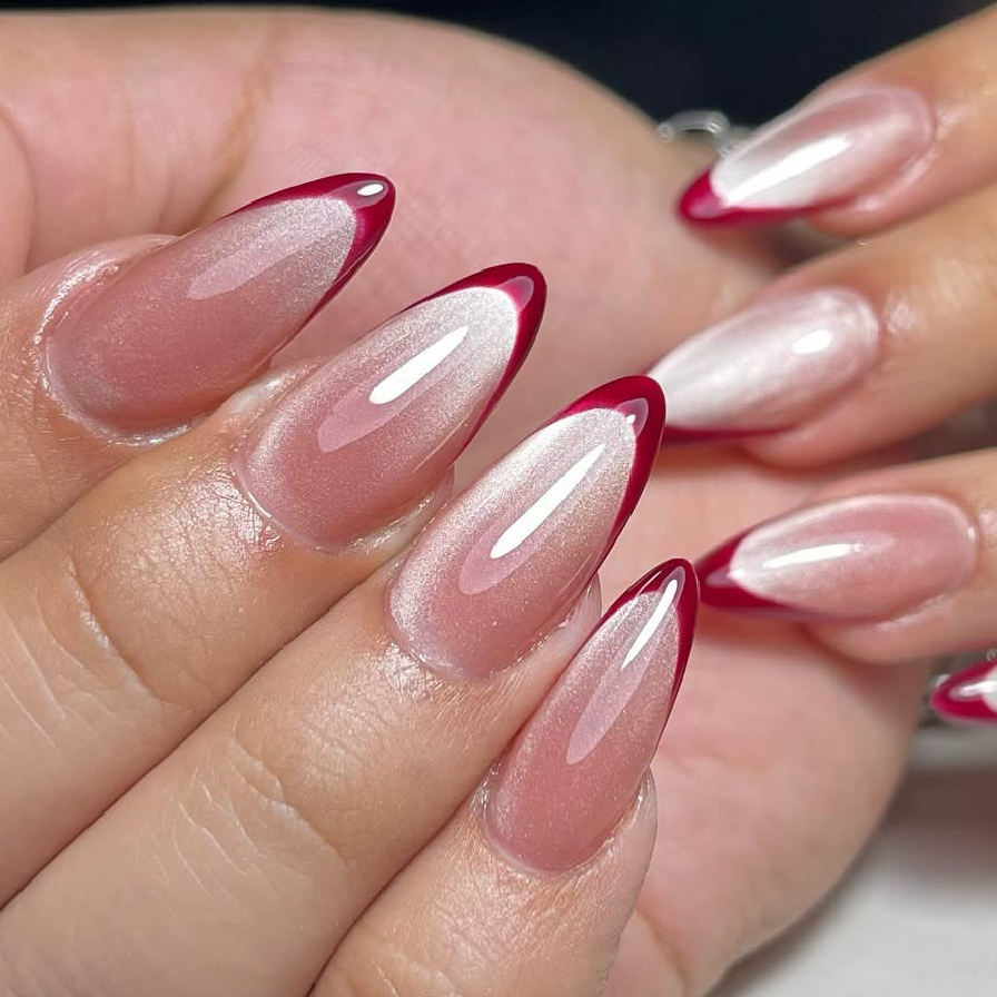 ネイルチップ10本長さだし＋フレンチネイル　💓