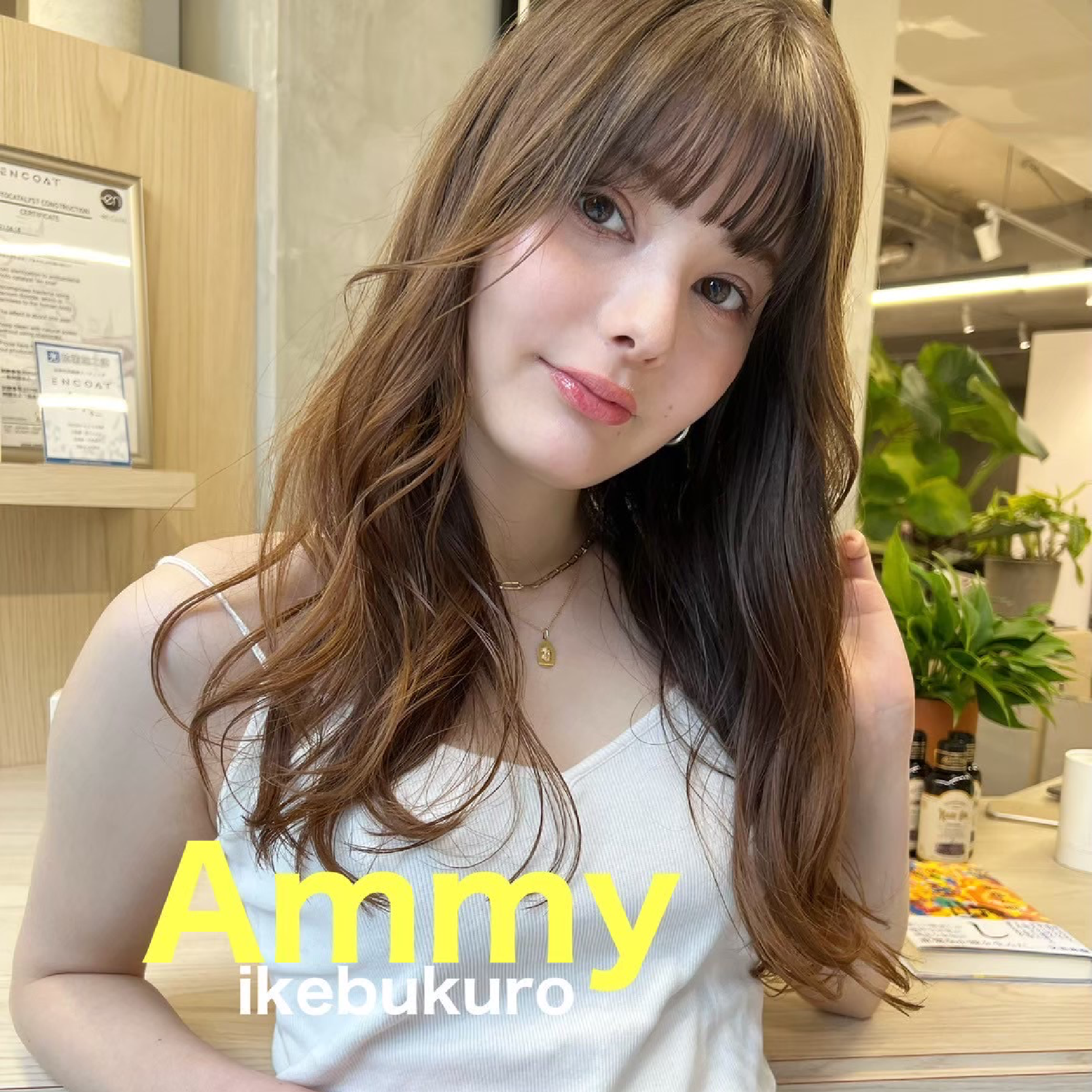 カット+韓国コテ巻き風パーマ+髪質改善トリートメント
