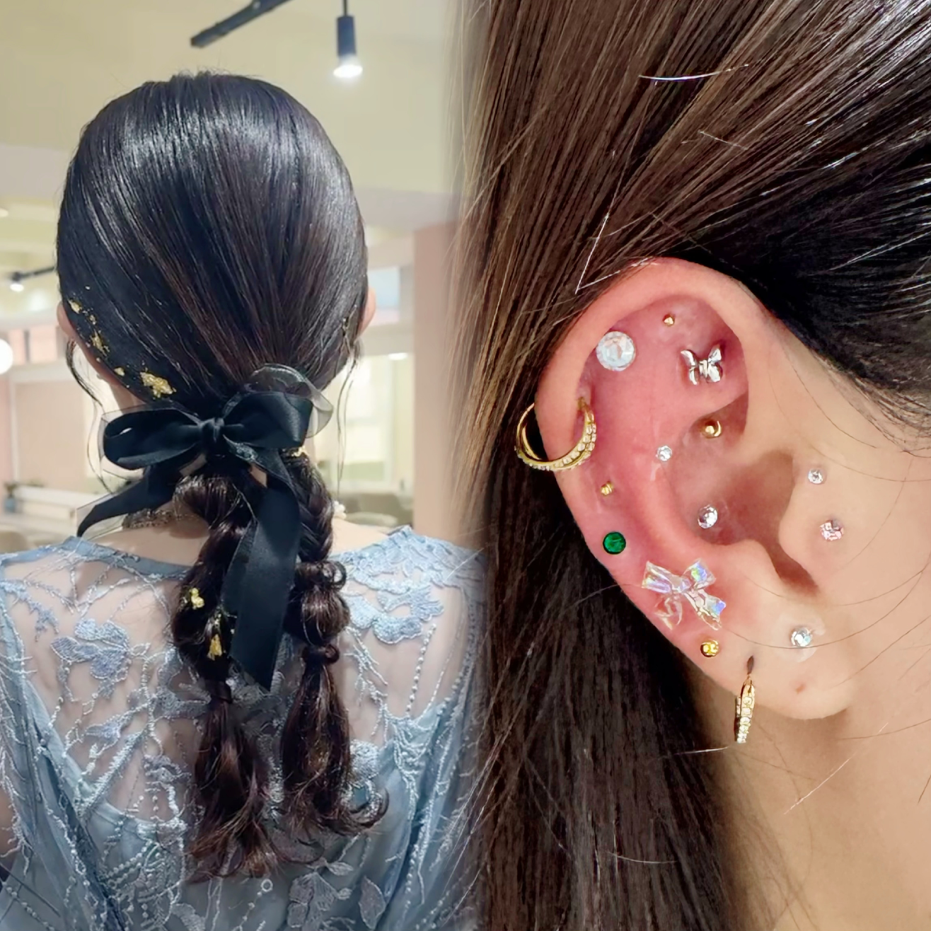 【お呼ばれに💕】ヘアセット+耳ツボジュエリー¥11000→¥7700