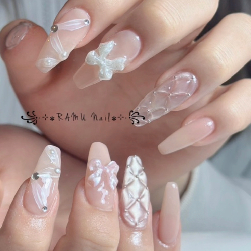 【持込デザイン】チップ長さだし＋6本デザインコース ⏰150分