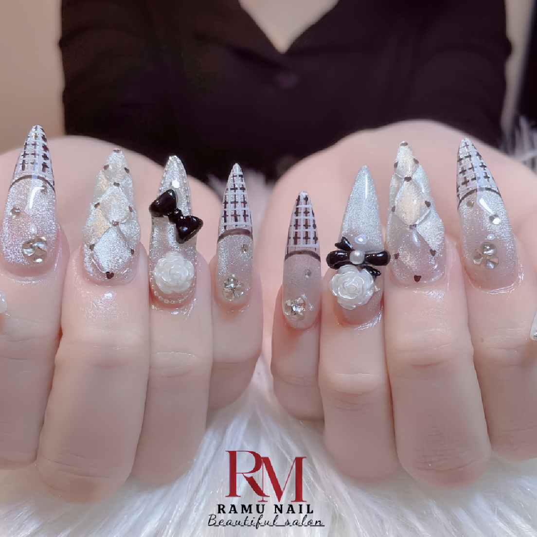 【持込デザイン】チップ長さだし+パーツつけ放題コース(手描きあり)⏰150分