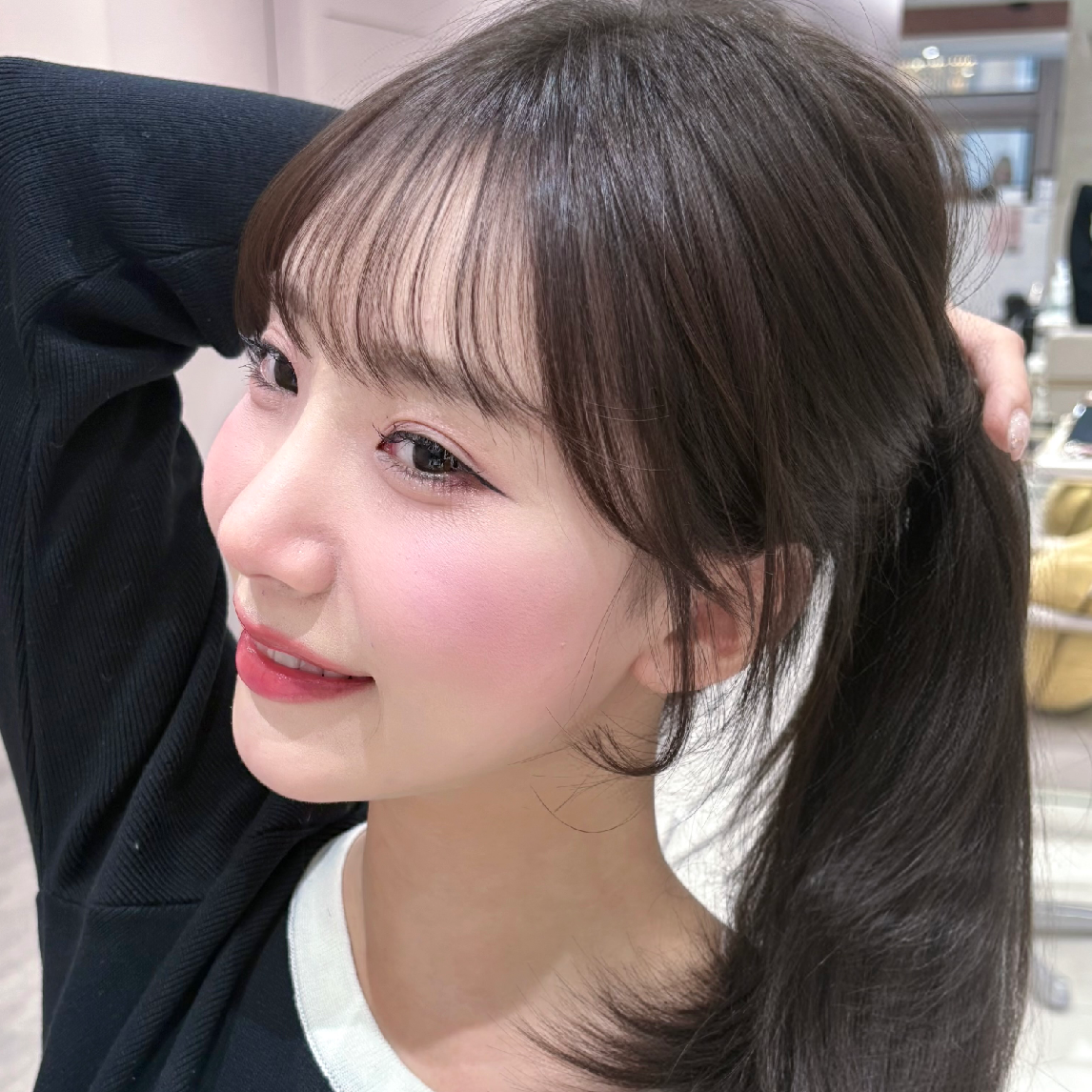 割れない結んでも可愛い顔まわりカット