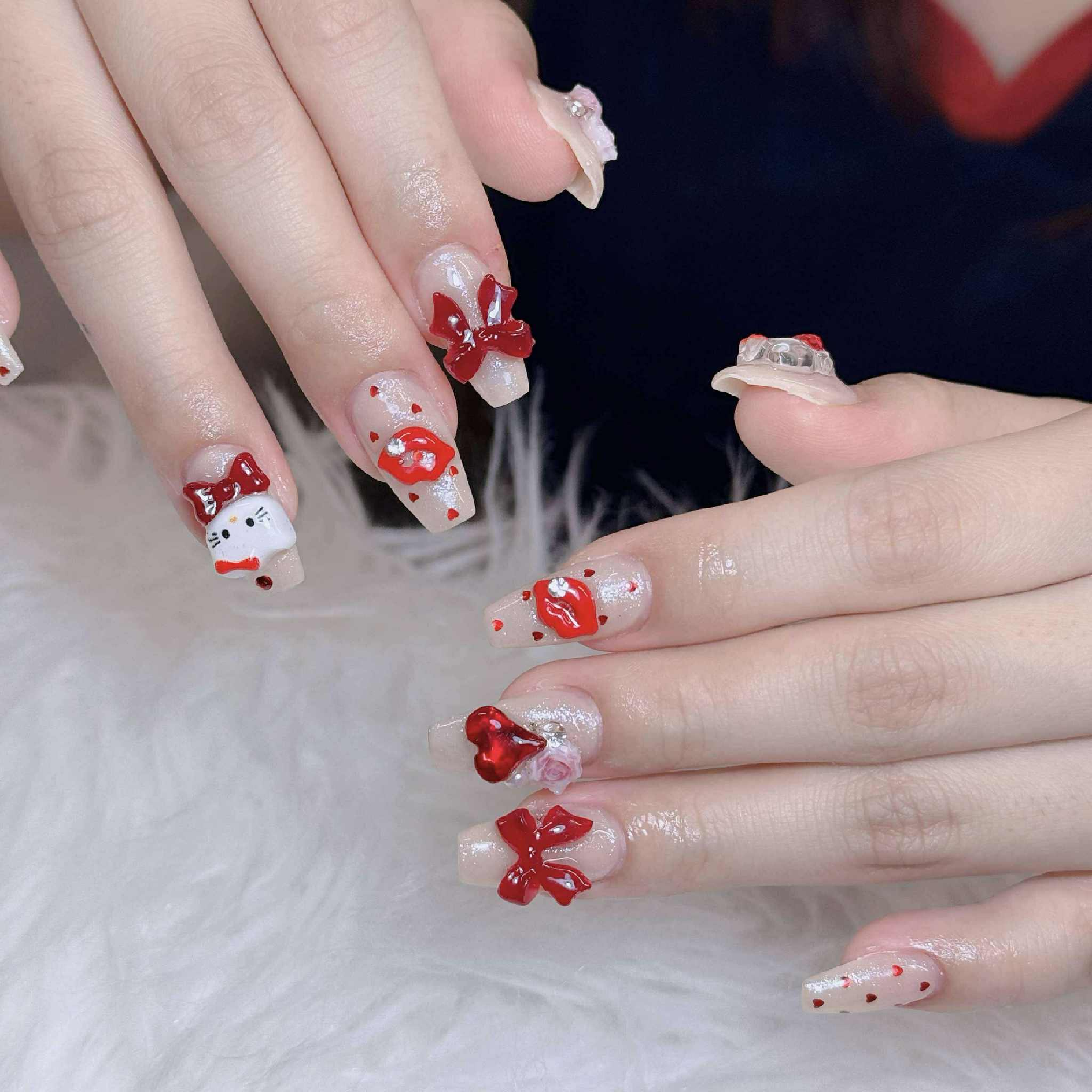 【HAND】✨自爪アートやり＋パーツつけ放題💖