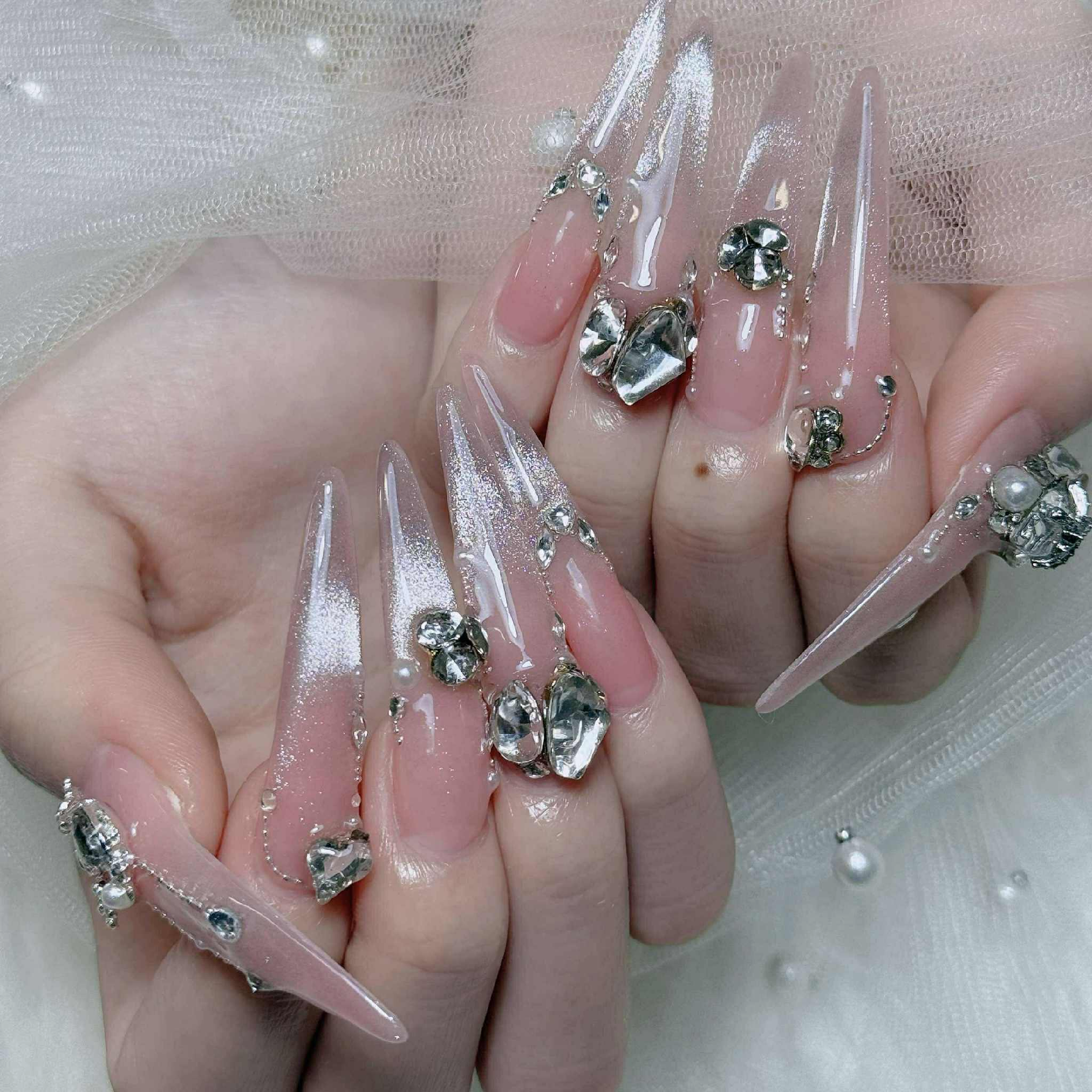 EXTRA LONG size3XL✨チップ長さ出し💅アート＋パーツつけ放題