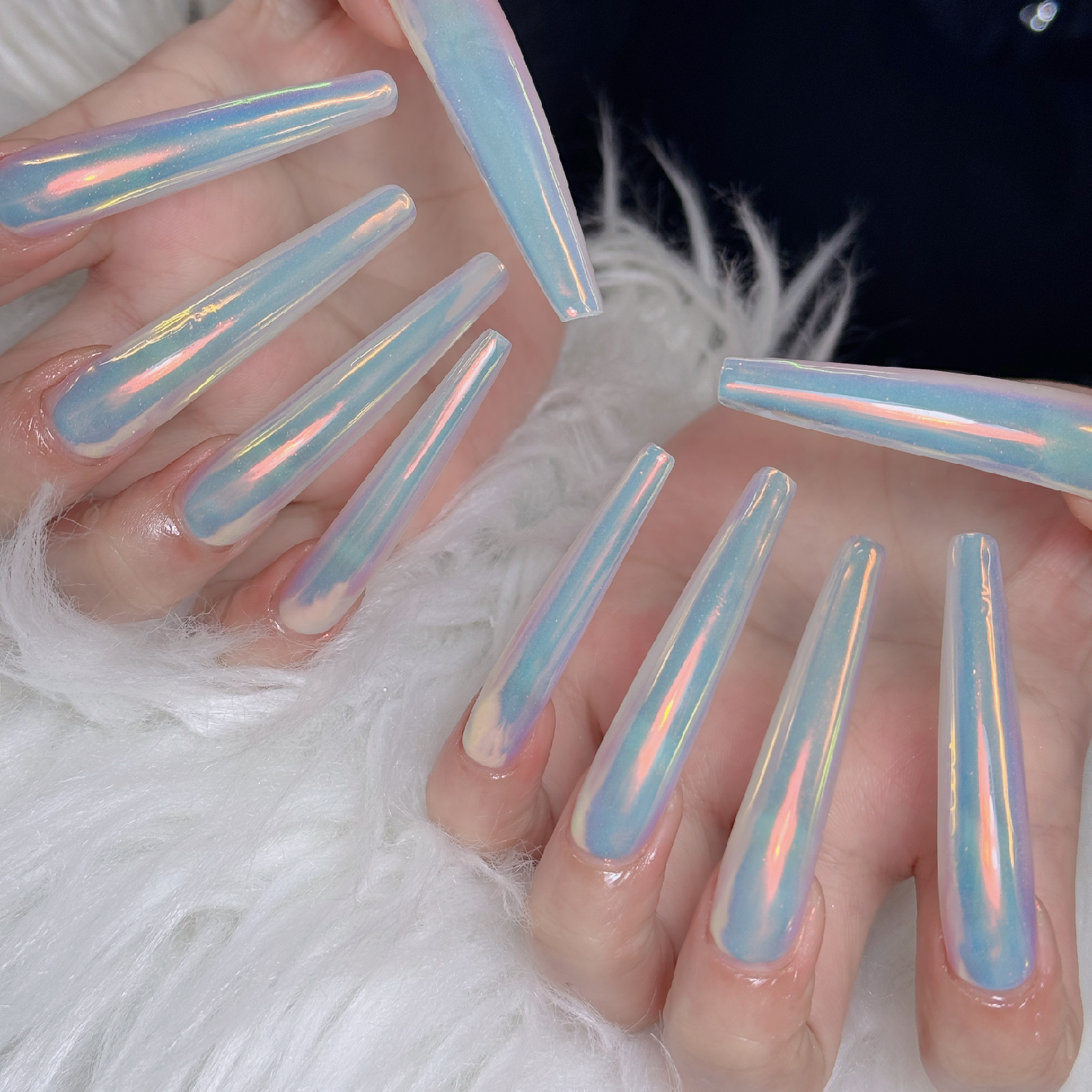 EXTRA LONG ✨チップ長さ出し+ミラー／マグネット／グラデーシネョン