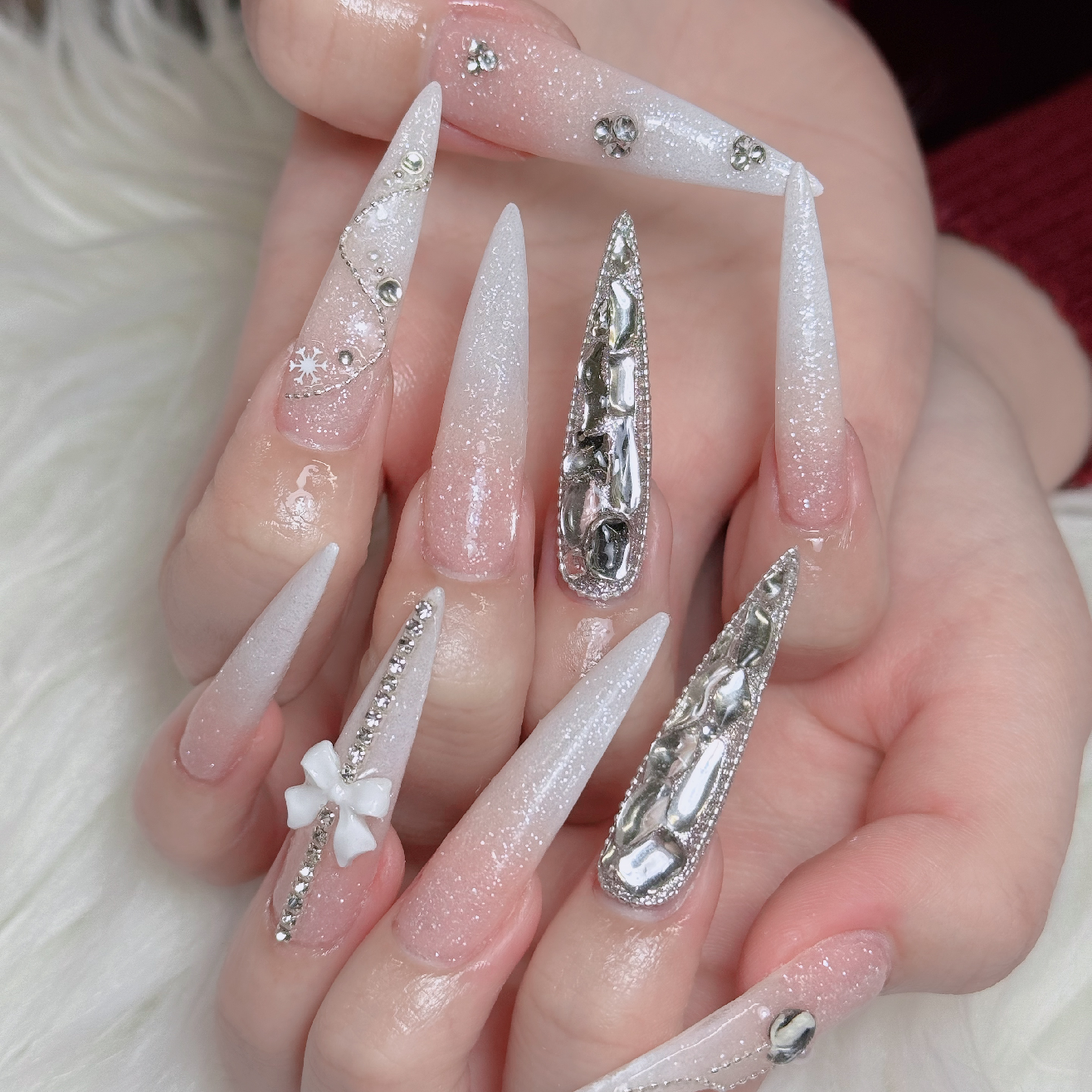 EXTRA LONG size 2XL✨チップ長さ出し💅アート＋パーツつけ放題