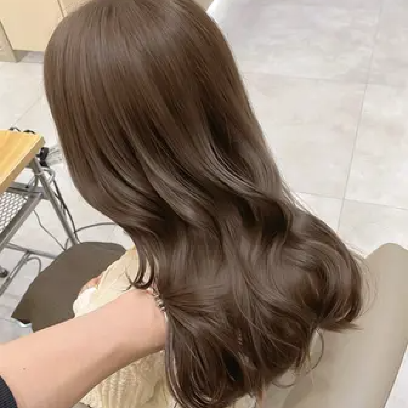 似合わせカット＋髪質改善ケアカラー＋1stepトリートメント＋コテ巻き