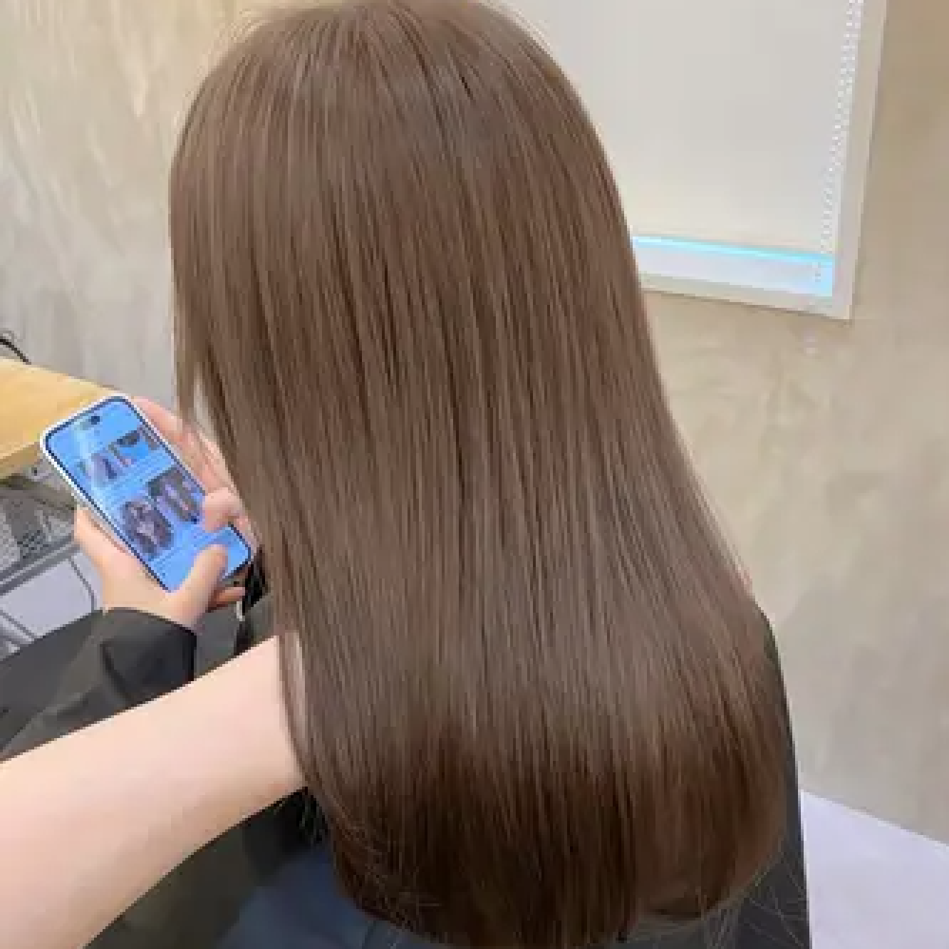 メンテナンスカット＋ケアカラー＋トリートメント＋コテ巻き