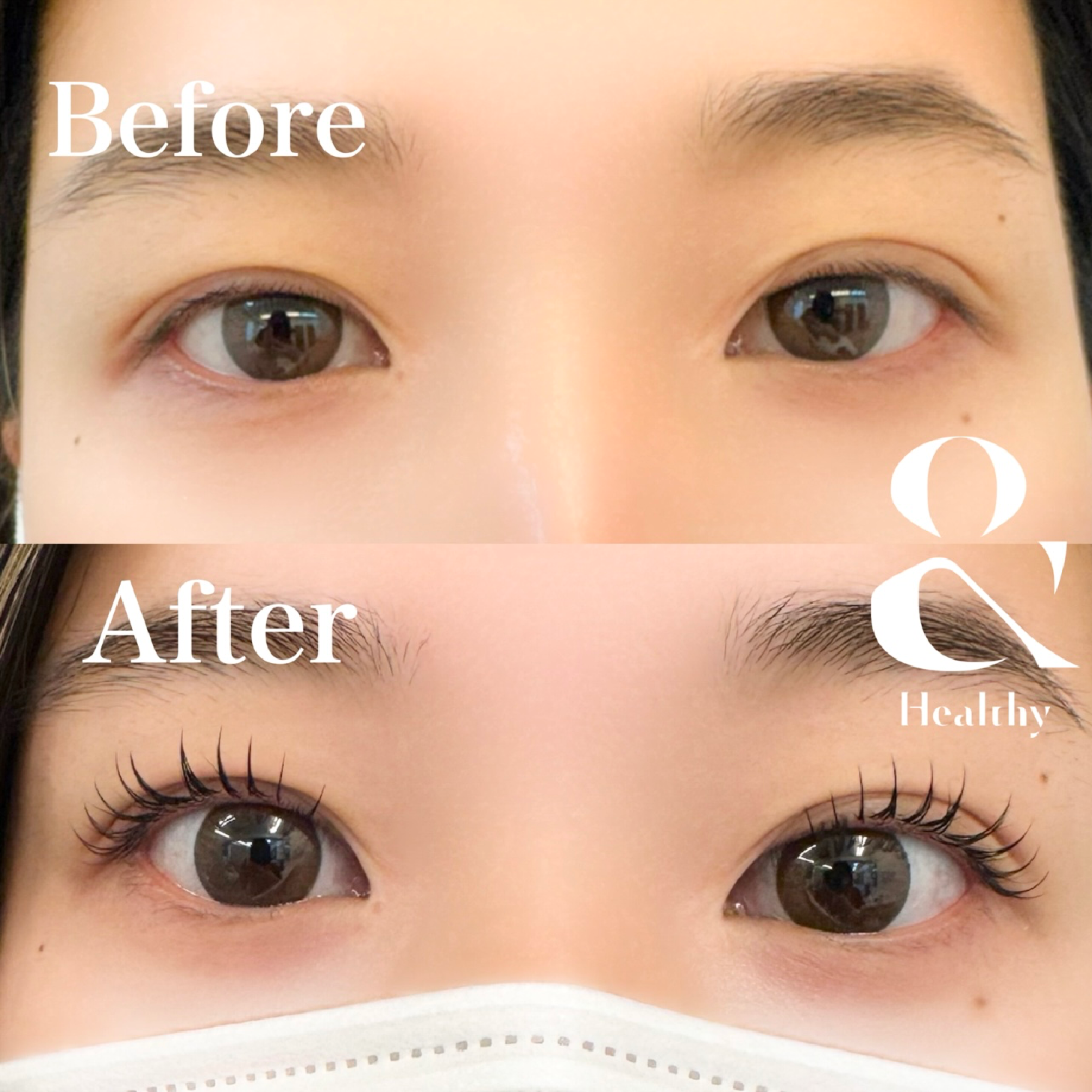 【アンドヘルシー】“LEDエクステ120本×まつげパーマ”¥12500