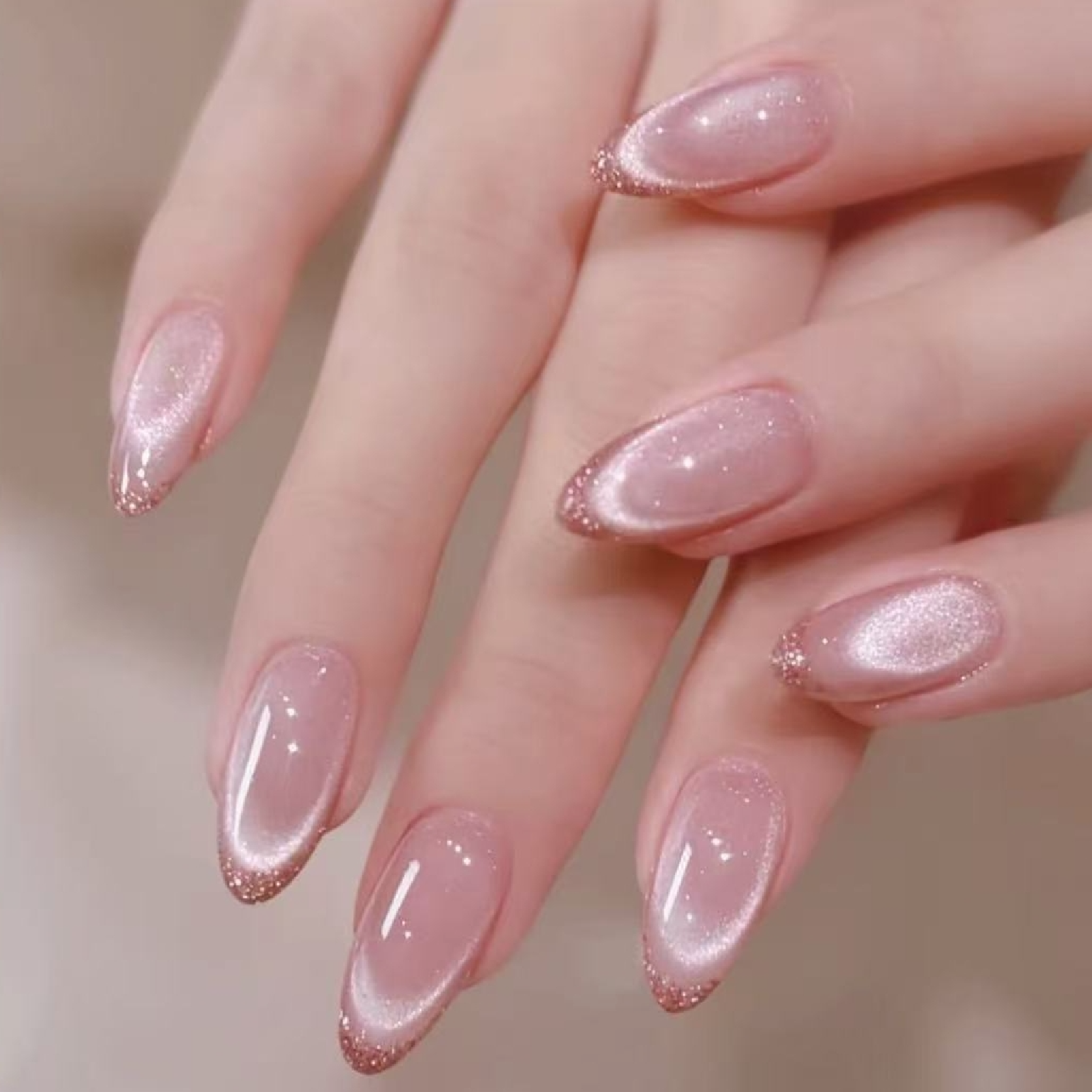【HAND】マグネット×ラメのダブルフレンチ