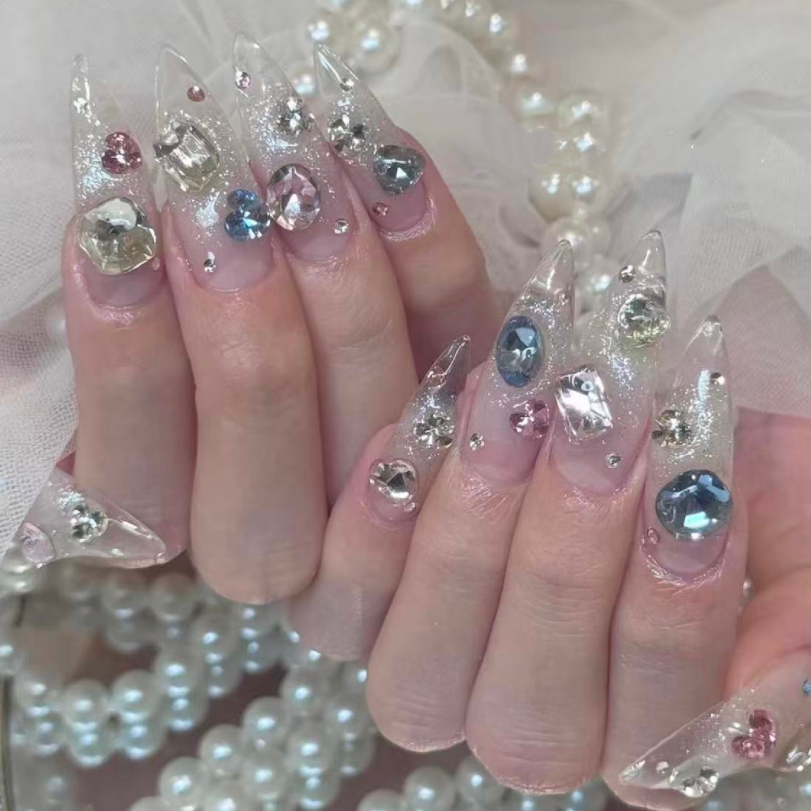 HAND】カラフルストーン付け放題コース