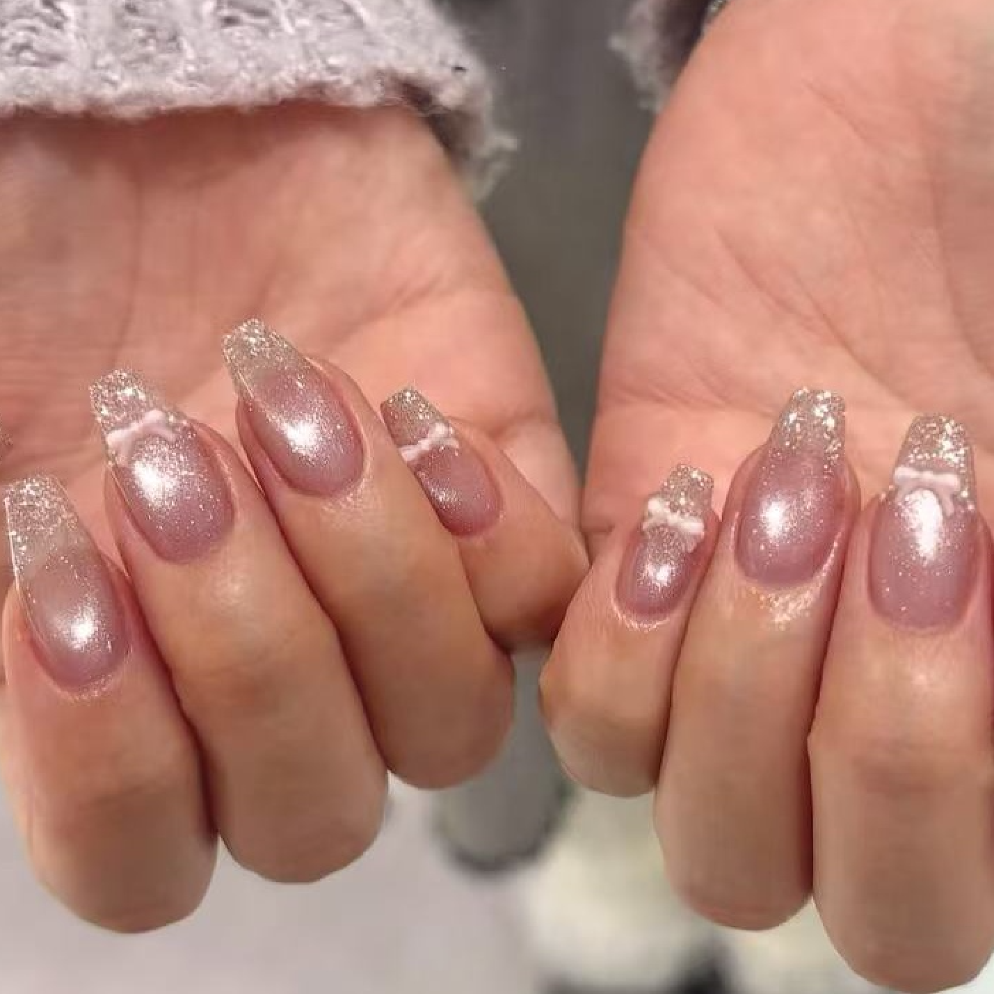 【HAND】ビー玉マグネット×ラメグラネイル