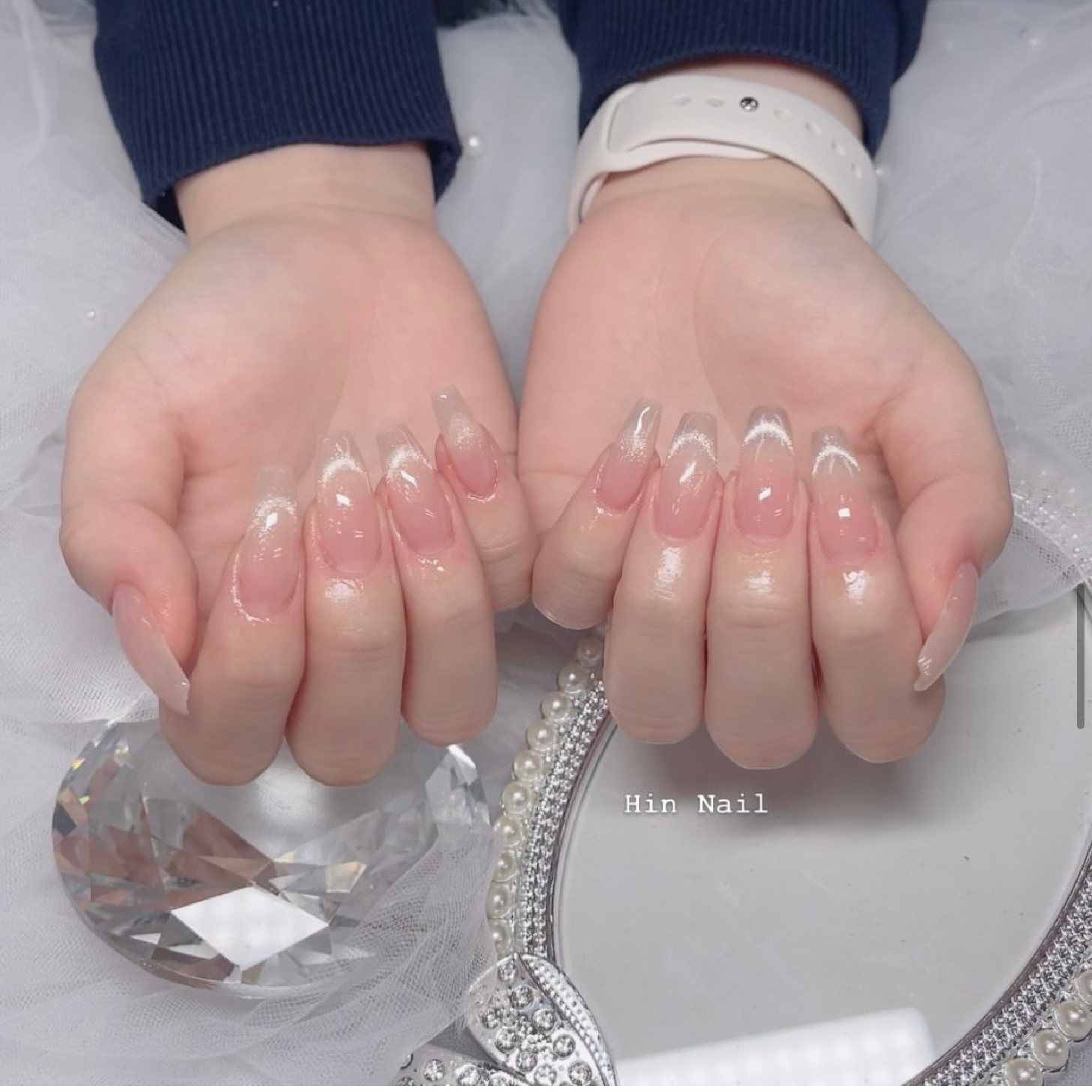 【10本チップ長さ出し】✨マグネット　フレンチ✨