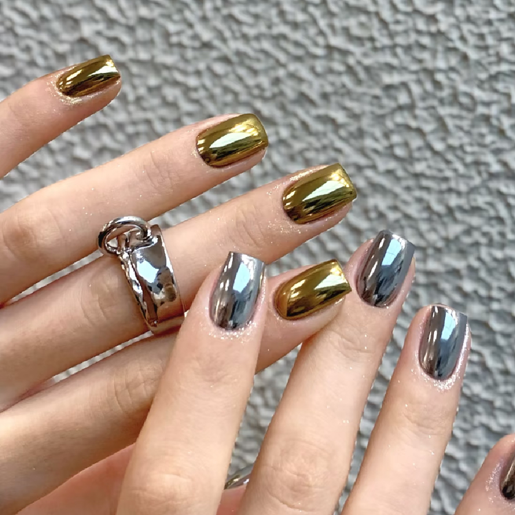 ミラーネイルorオーロラネイル（ベース色付き2色ok）¥6900