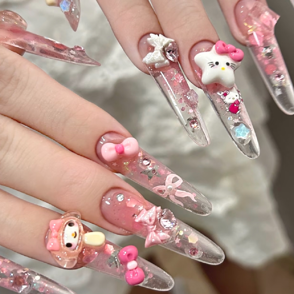 ［チップ長さ出し10本］パーツ付け放題 ¥10980