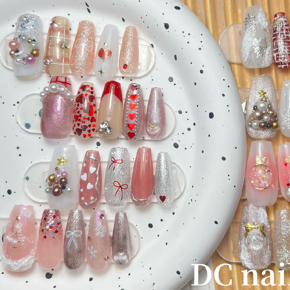 【12月・1月限定】【長さだし】クリスマスデザイン・冬ネイル定額¥ 12800