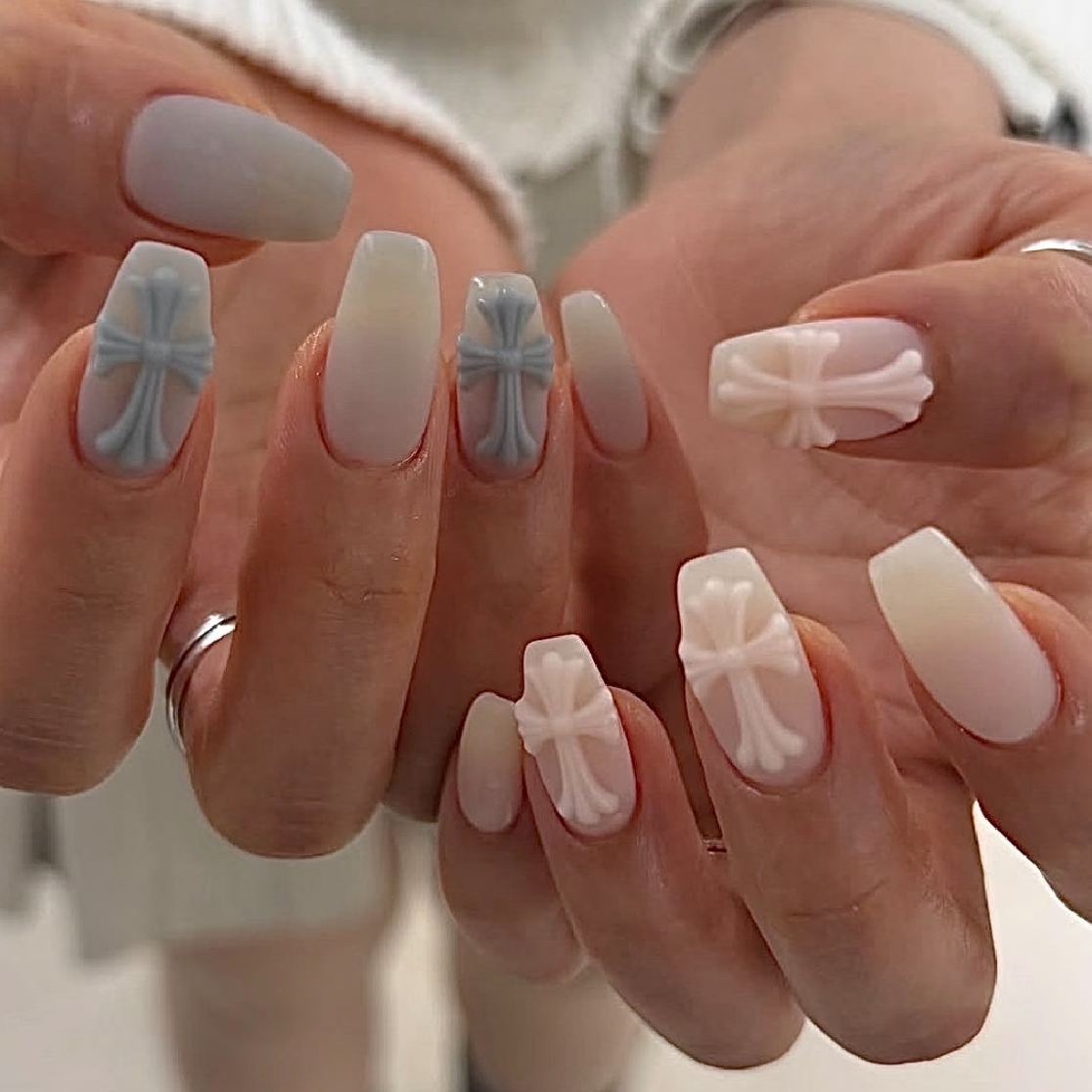 【自爪】SNSで流行りのビッグクロムネイル 4本 (初回のジェルオフ無料)