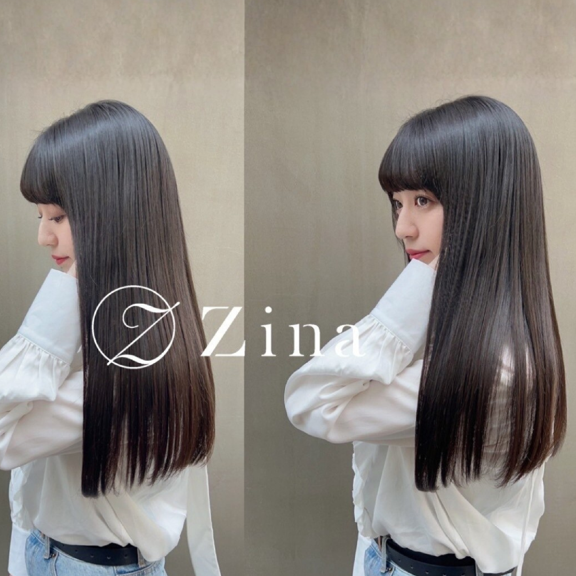 カット+ Premium艶髪ストレート+ケアカラー　￥28900