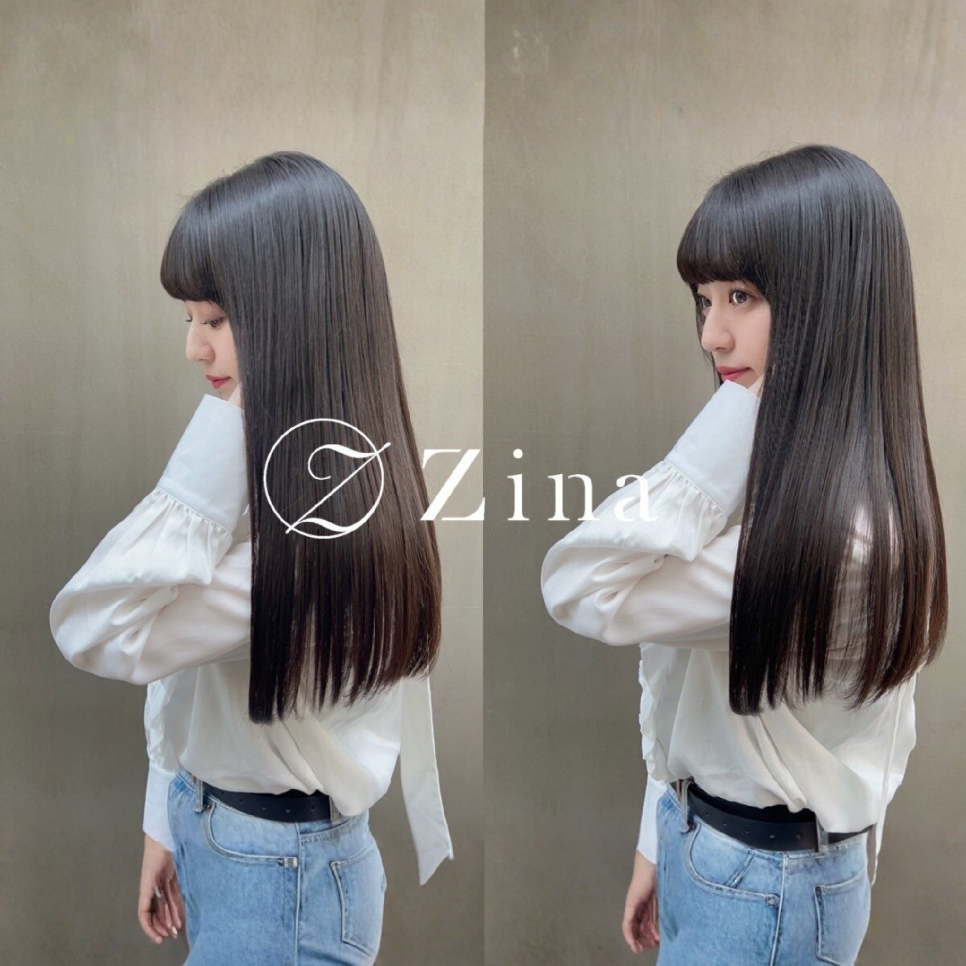 Premium艶髪ストレート(縮毛矯正)+カット+クイックTR ￥17900