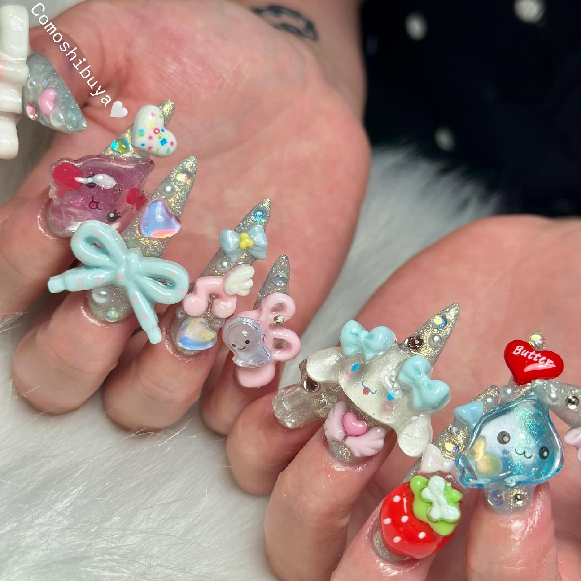 チップ長さだし＋持ち込みデザイン＋アートやり放題＋パーツ付け放題