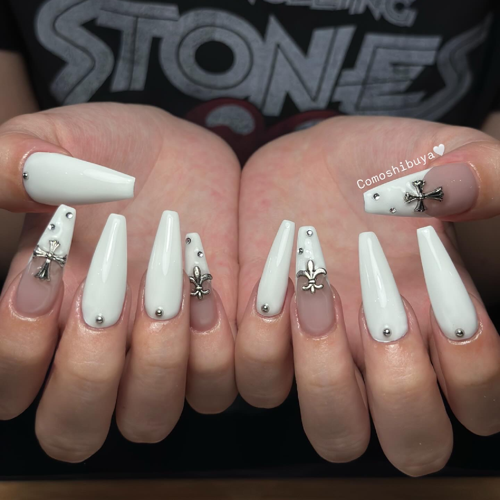 チップ長さだし＋シンプルデザイン＋パーツ付け放題