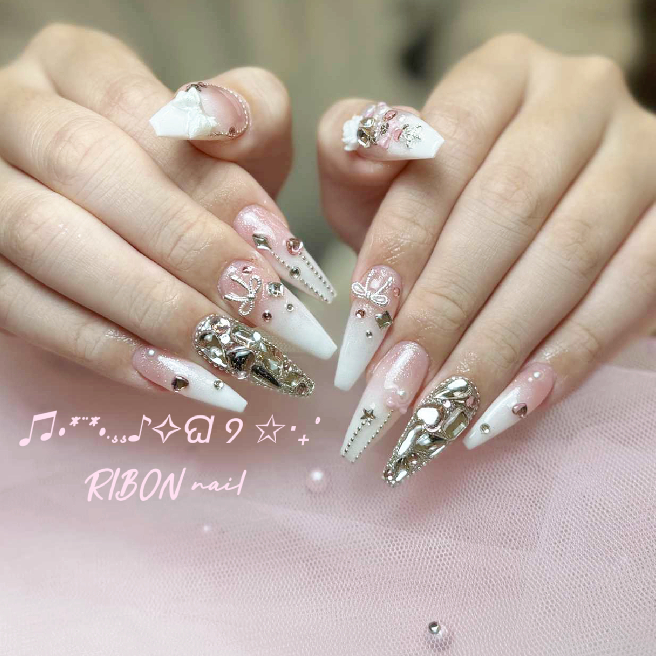【チップ長さ出し10本】アートやり放題💅🏻＆シールパーツ付け放題😻