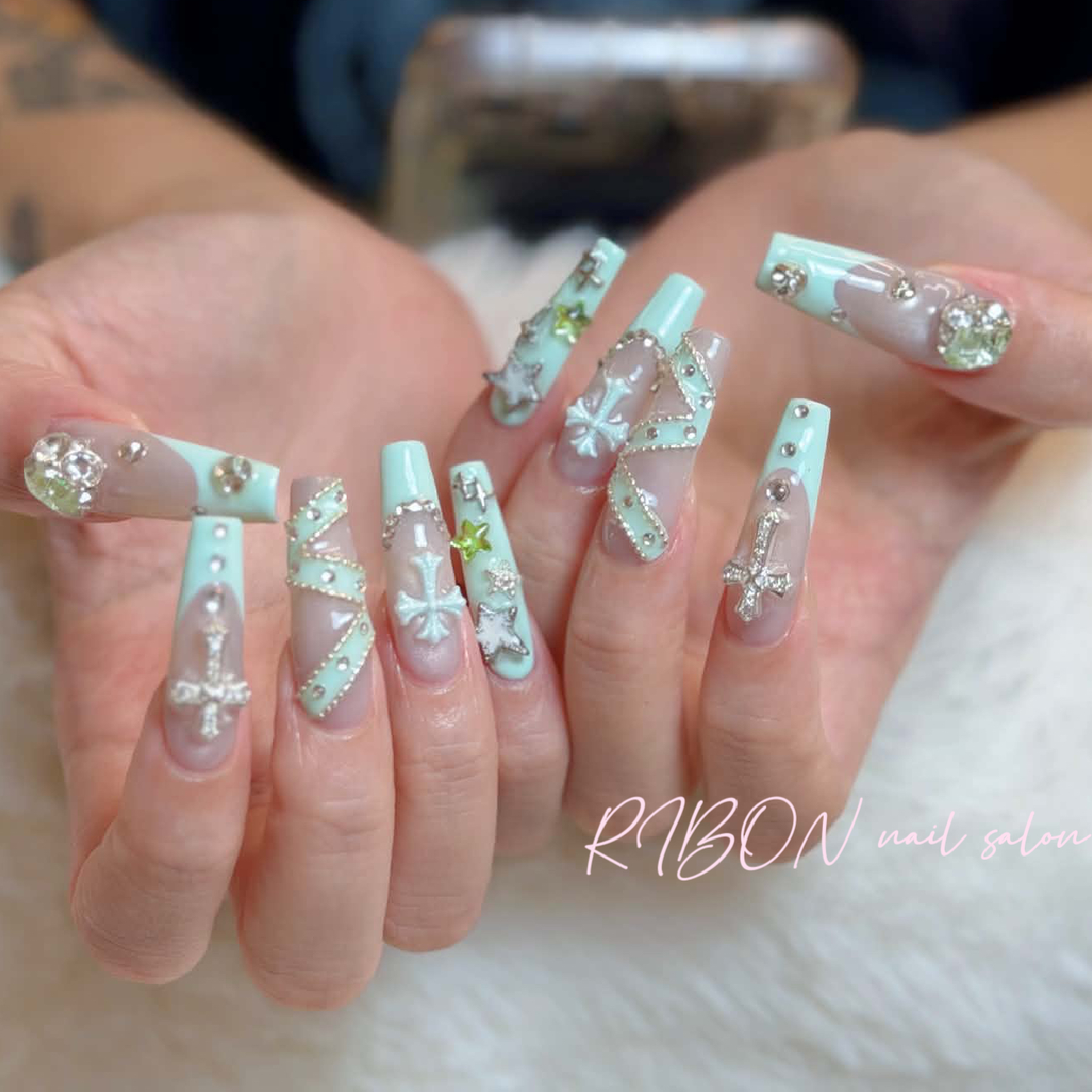 【チップ長さ出し10本】アートやり放題💅🏻＆シールパーツ付け放題😻