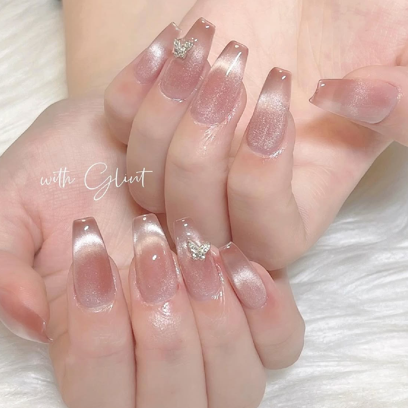 マグネットワンカラー／マググラデーション(丸形／フレンチ形)➕２個パーツ🎀✨