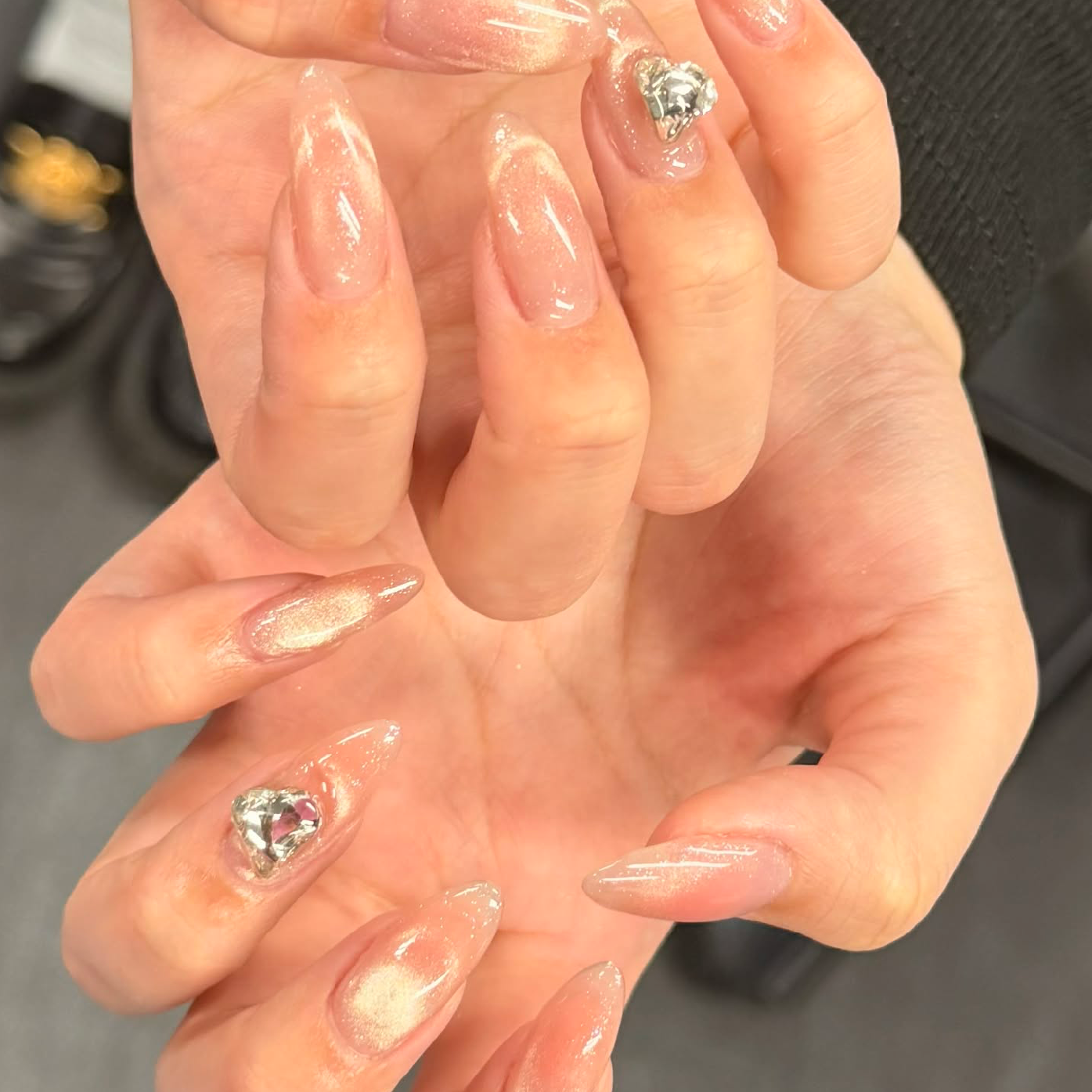 研修中3🎀チップ長さだしマグネットワンカラー／マググラデーション➕2個パーツ