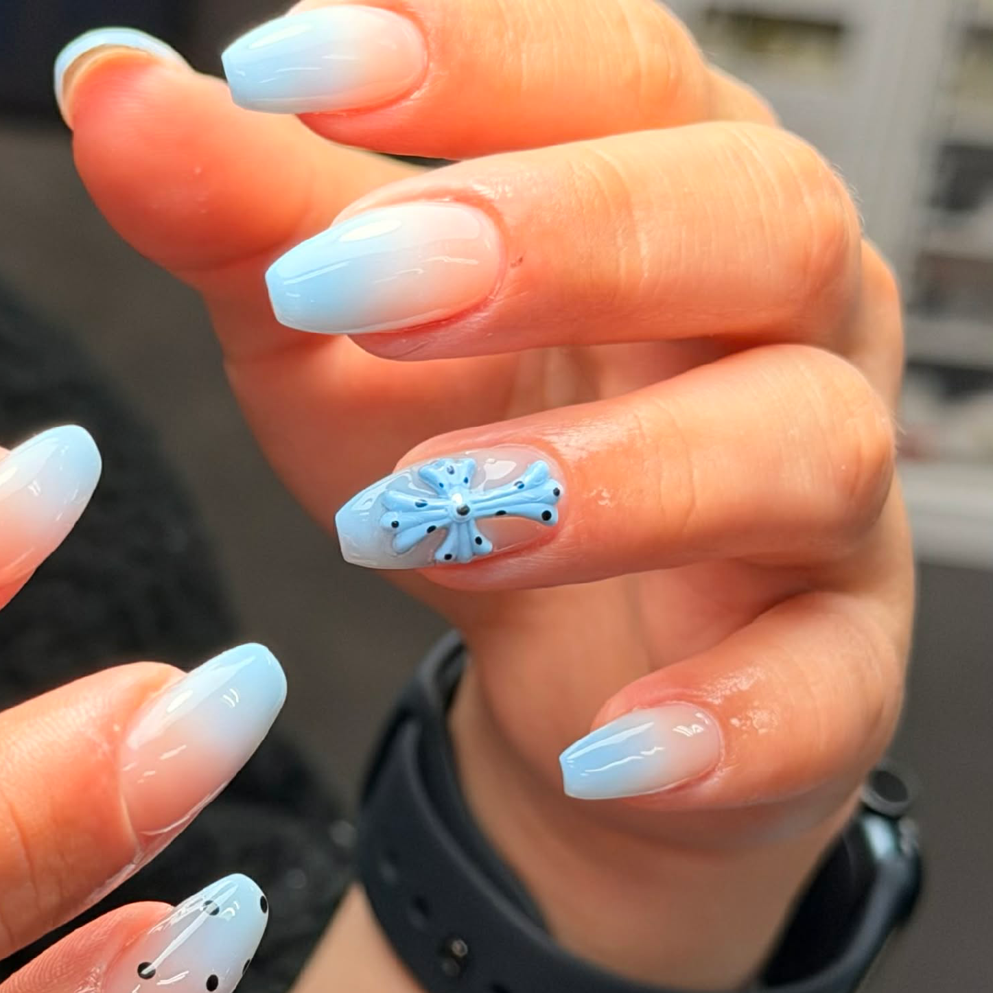 研修中3🎀チップ長さだしカラーグラデーション／チークネイル