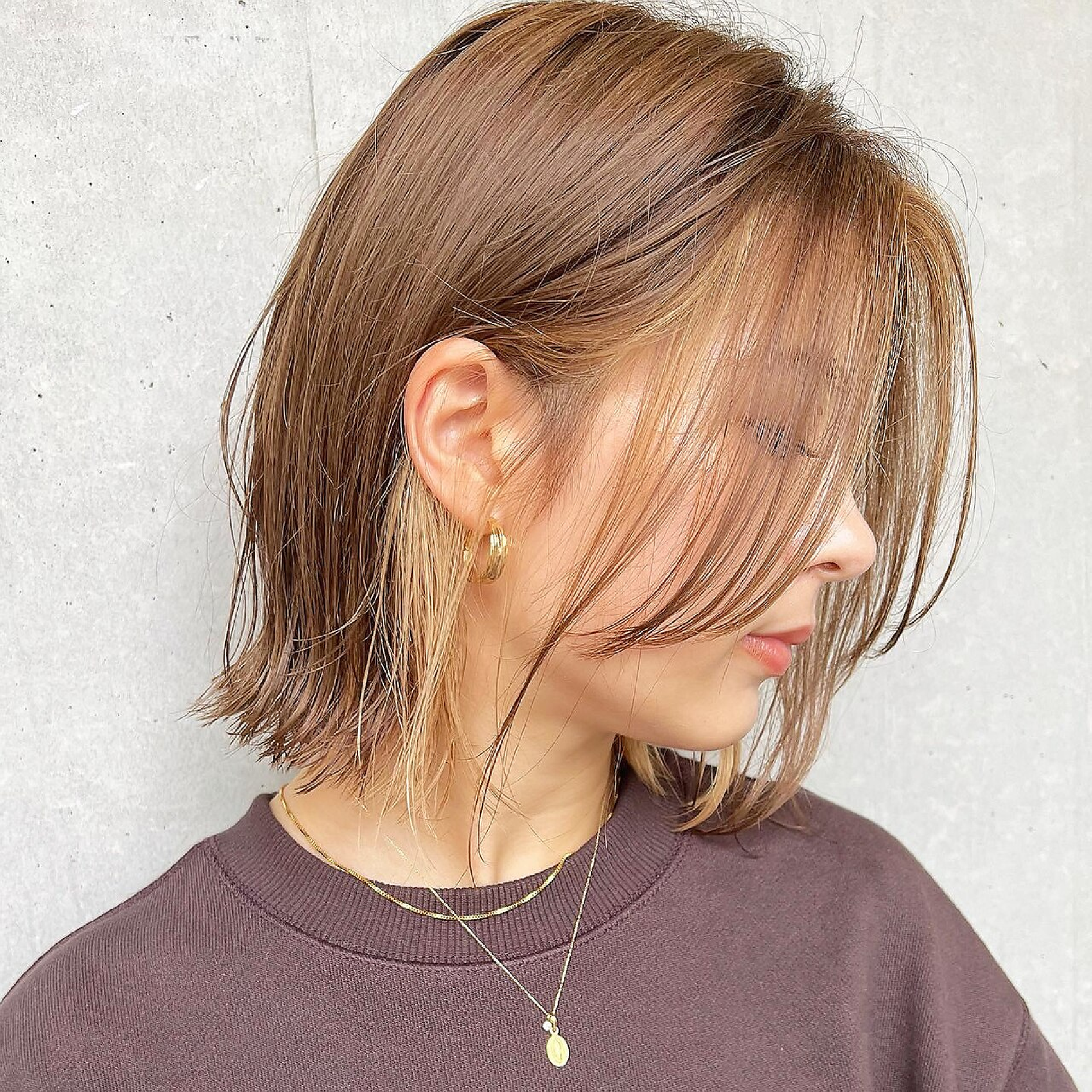 カット＋イヤリングカラー＋トリートメント¥12500（天神/大名）
