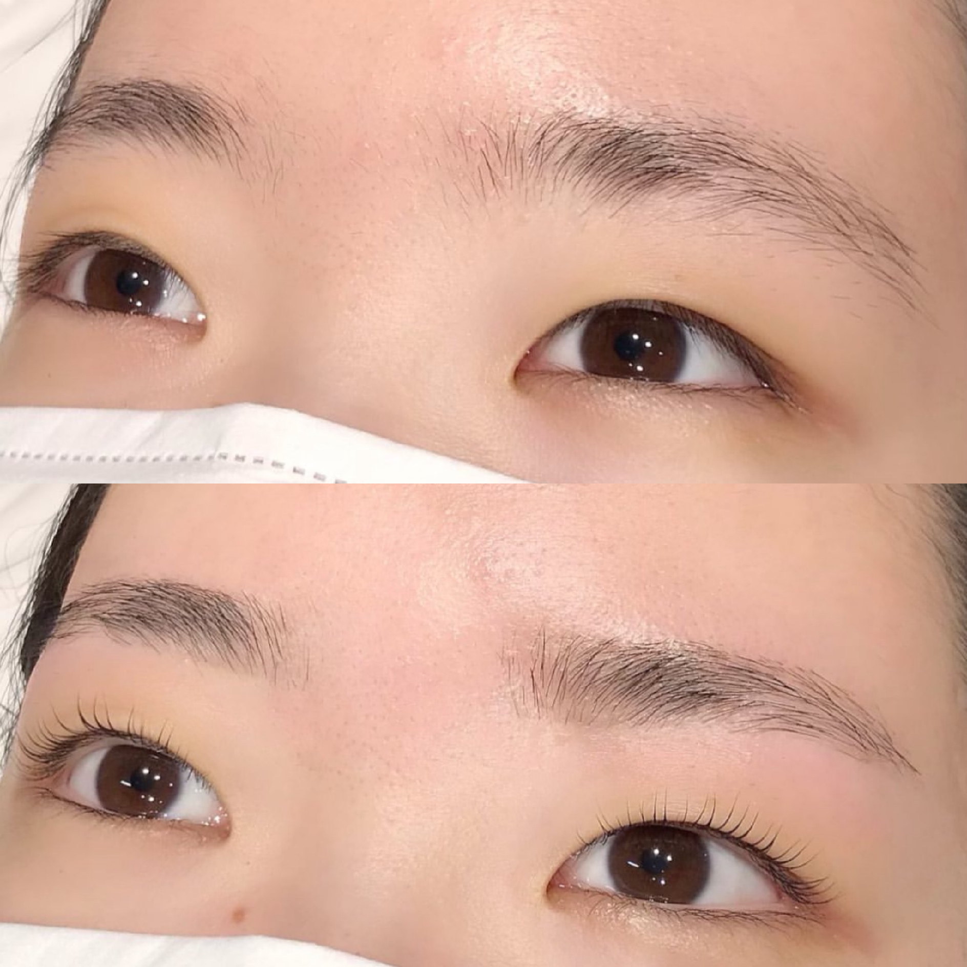 ◼️眉毛/まつ毛パーマ【眉wax &上下パーマ】
