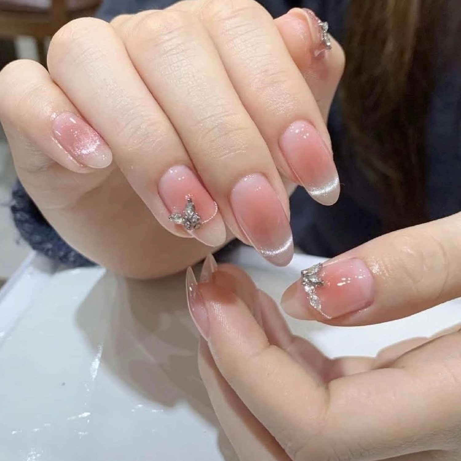 【自爪】マグネット+グラデーション＋ストーンつけ ¥5,980