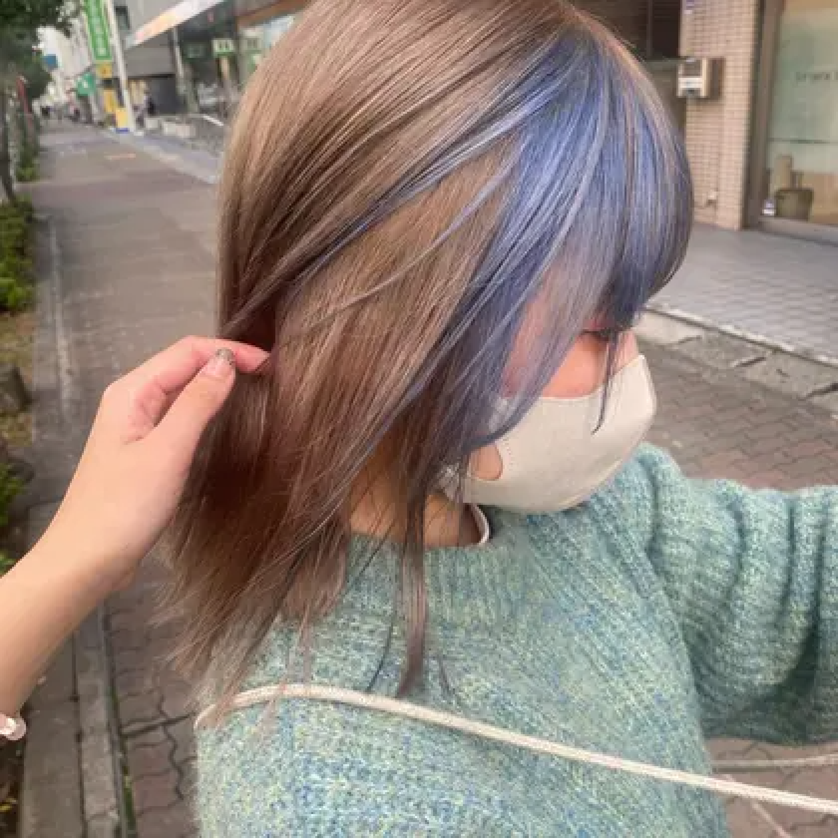 イヤリングカラーor裾カラー（ブリーチあり）＋オンカラー