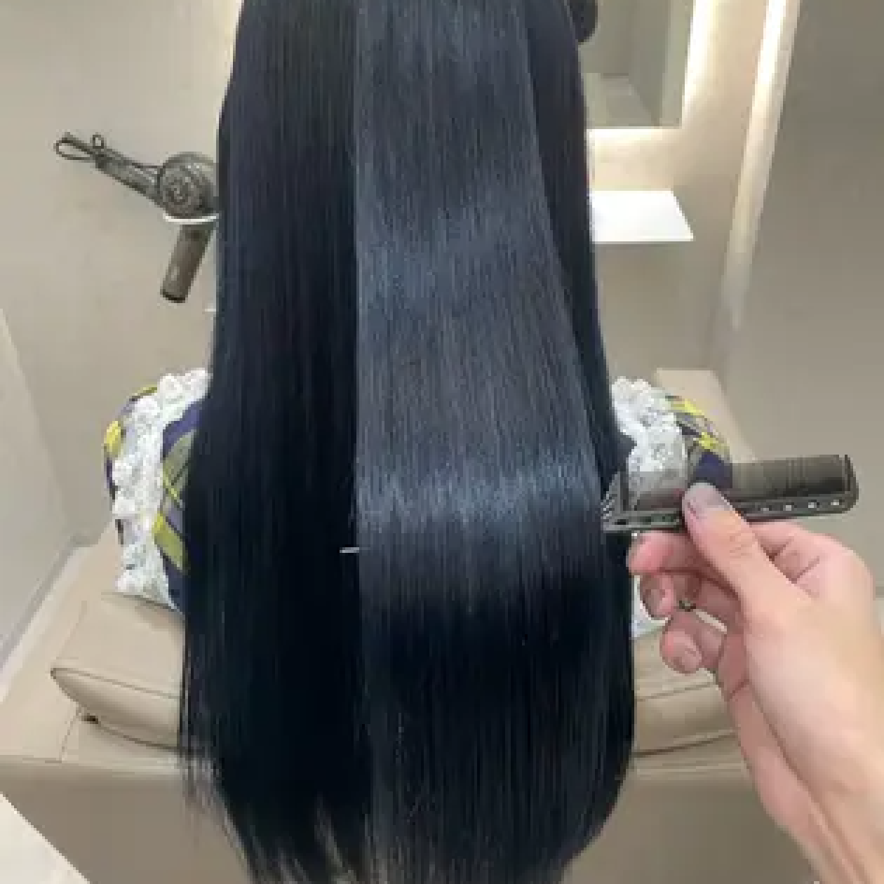 Premium🔮艶髪ストレート(縮毛矯正)+カット+超音波3stepTR