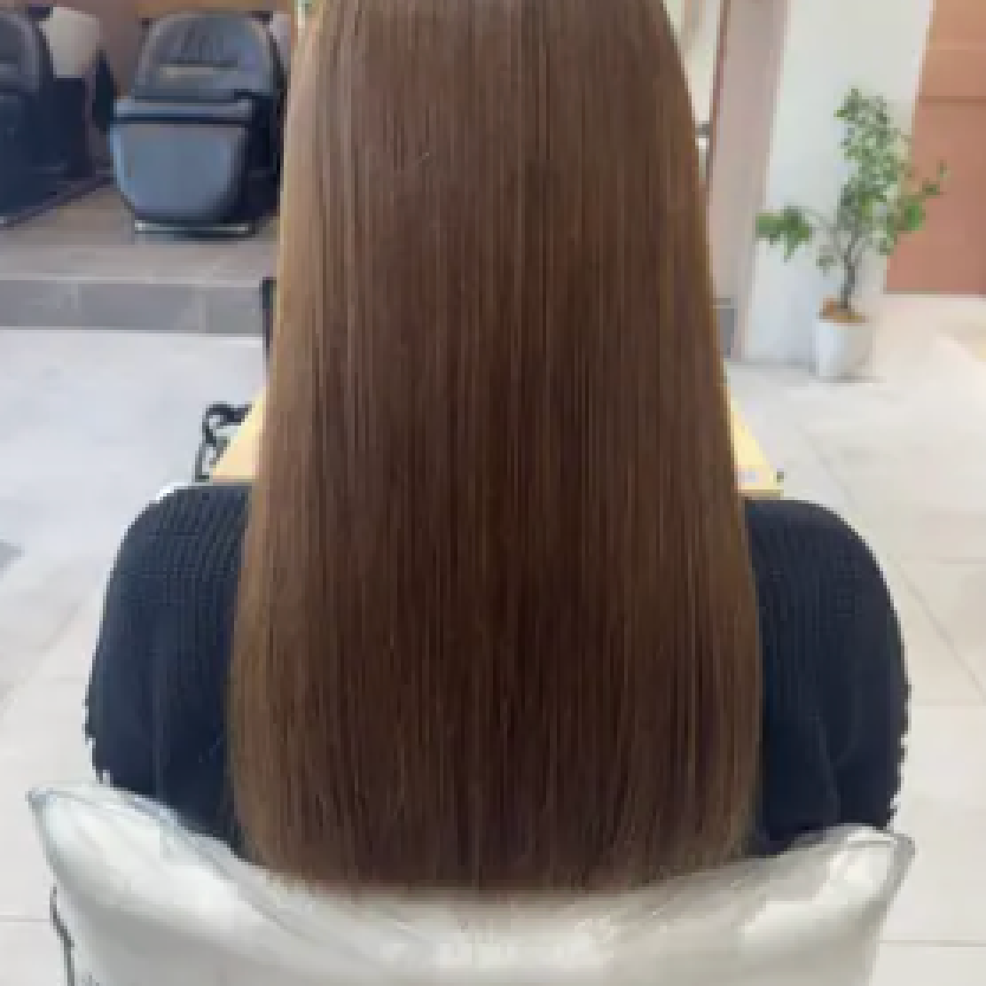 【クセが気になる方】premium艶髪ストレート（縮毛矯正）＋カット