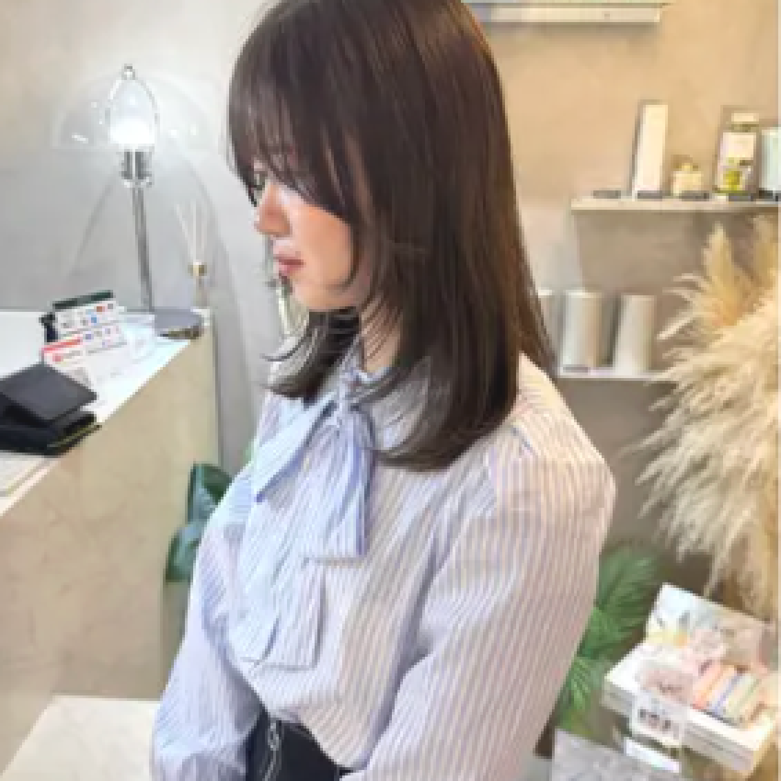 🇰🇷韓国風顔まわりカット×髪質改善ケアカラー×TOKIO TR🩵