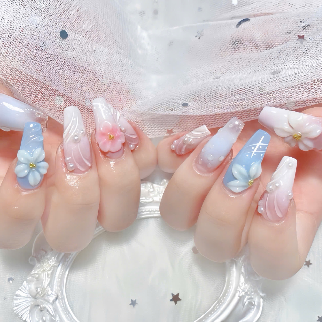 【チップ長さ出し10本】アート・パーツつけ放題 10500円＝＞9500円