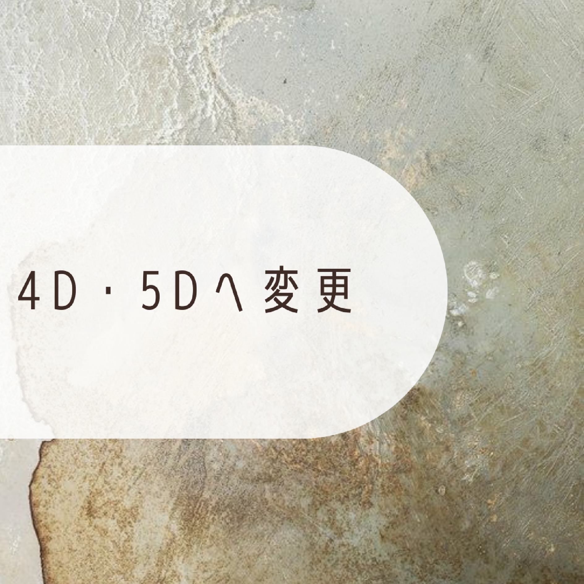 〔オプション〕4D・5Dへ変更