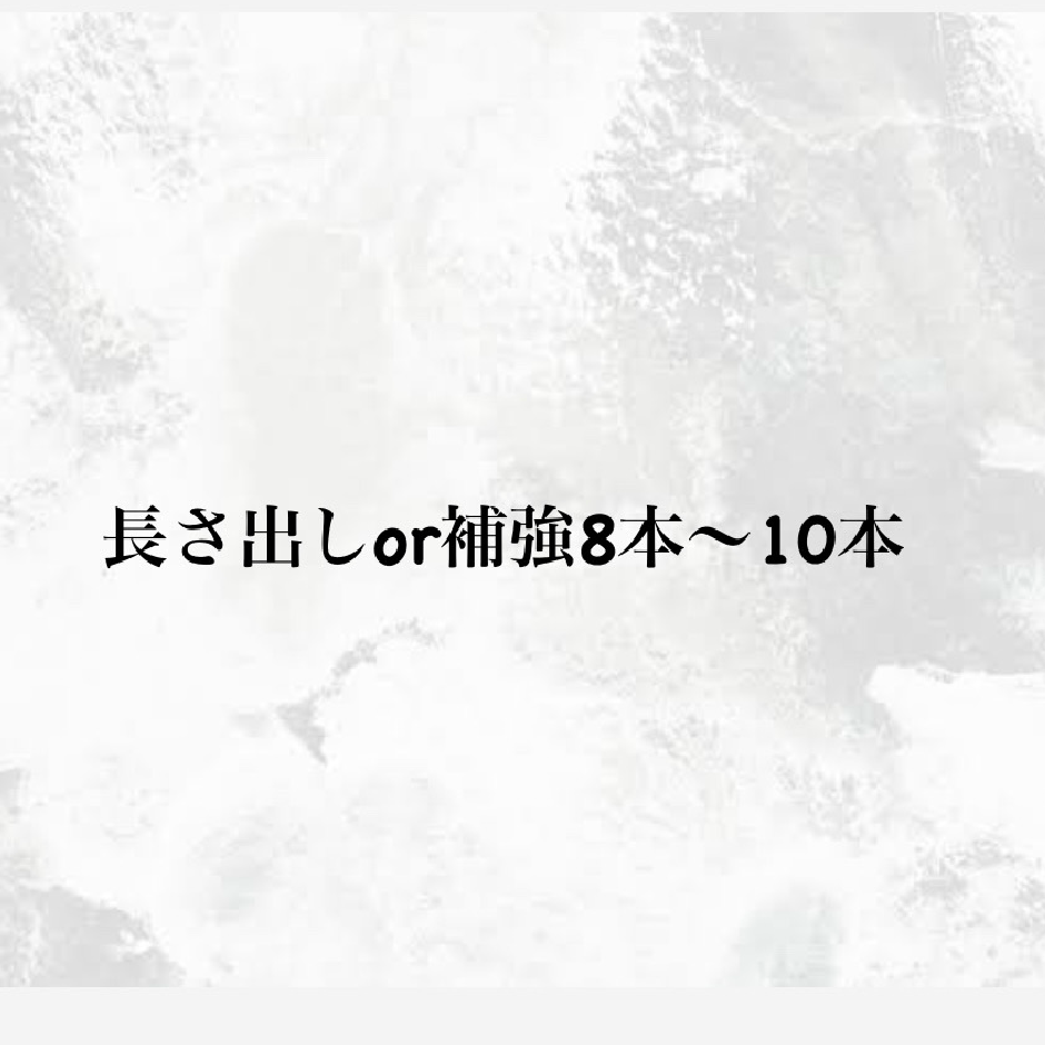 長さ出しor補強8本〜10本